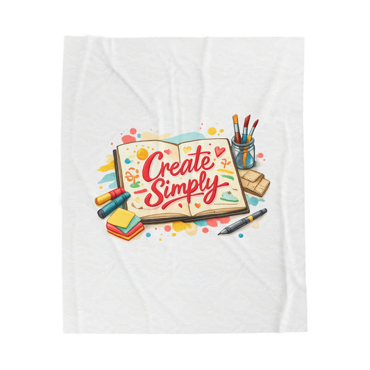 Create Simply Doodle Art Velveteen Blanket | hand-drawn marker effect, sketchbook style