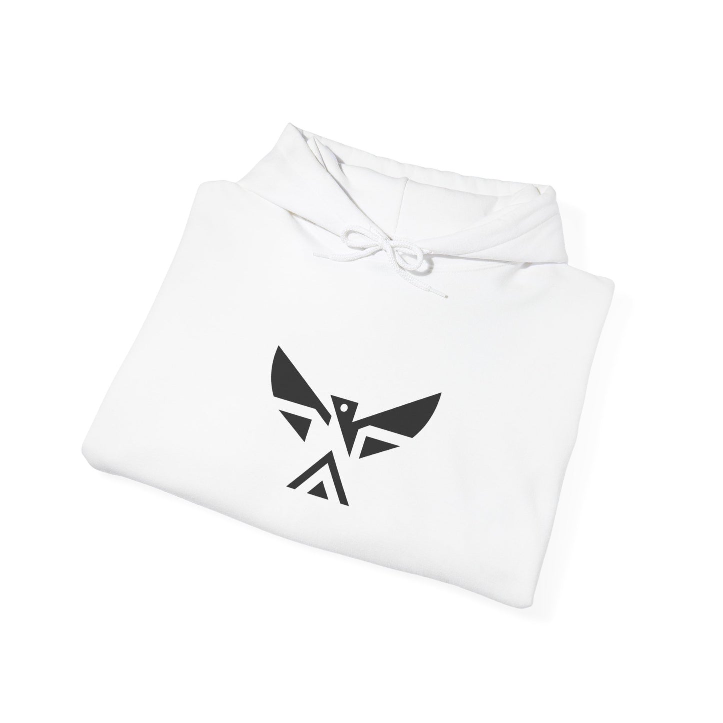 Minimal Geometric Eagle Hoodie — Modern Monochrome Logo Sweatshirt