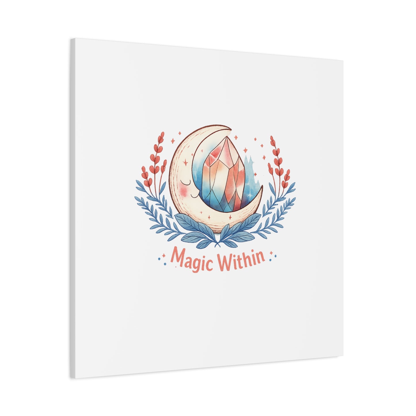 Magic Within Moon Crystal Canvas | witchcore, moon phase, crystals