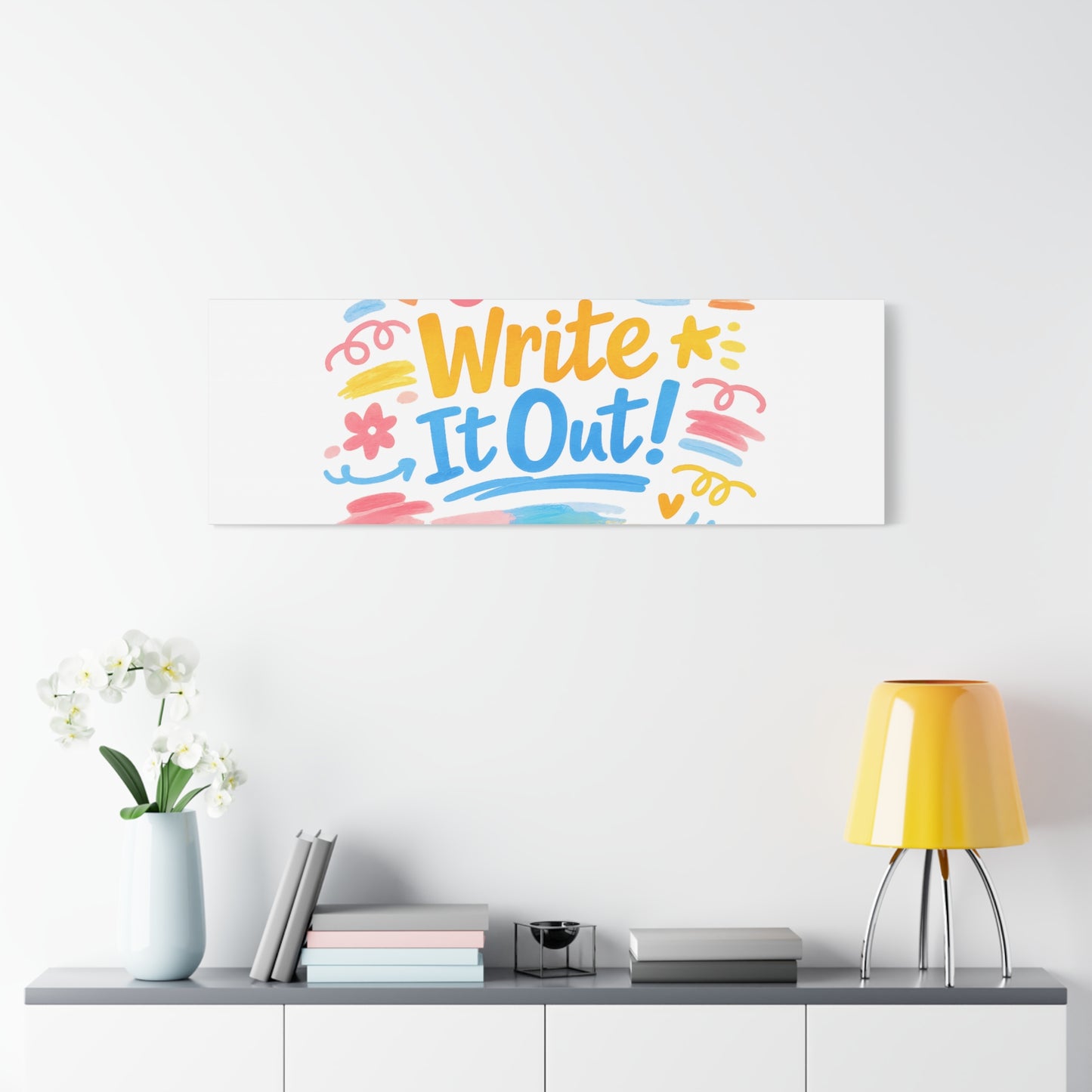 Just Write It Out! Canvas | handmade marker aesthetic, doodle art