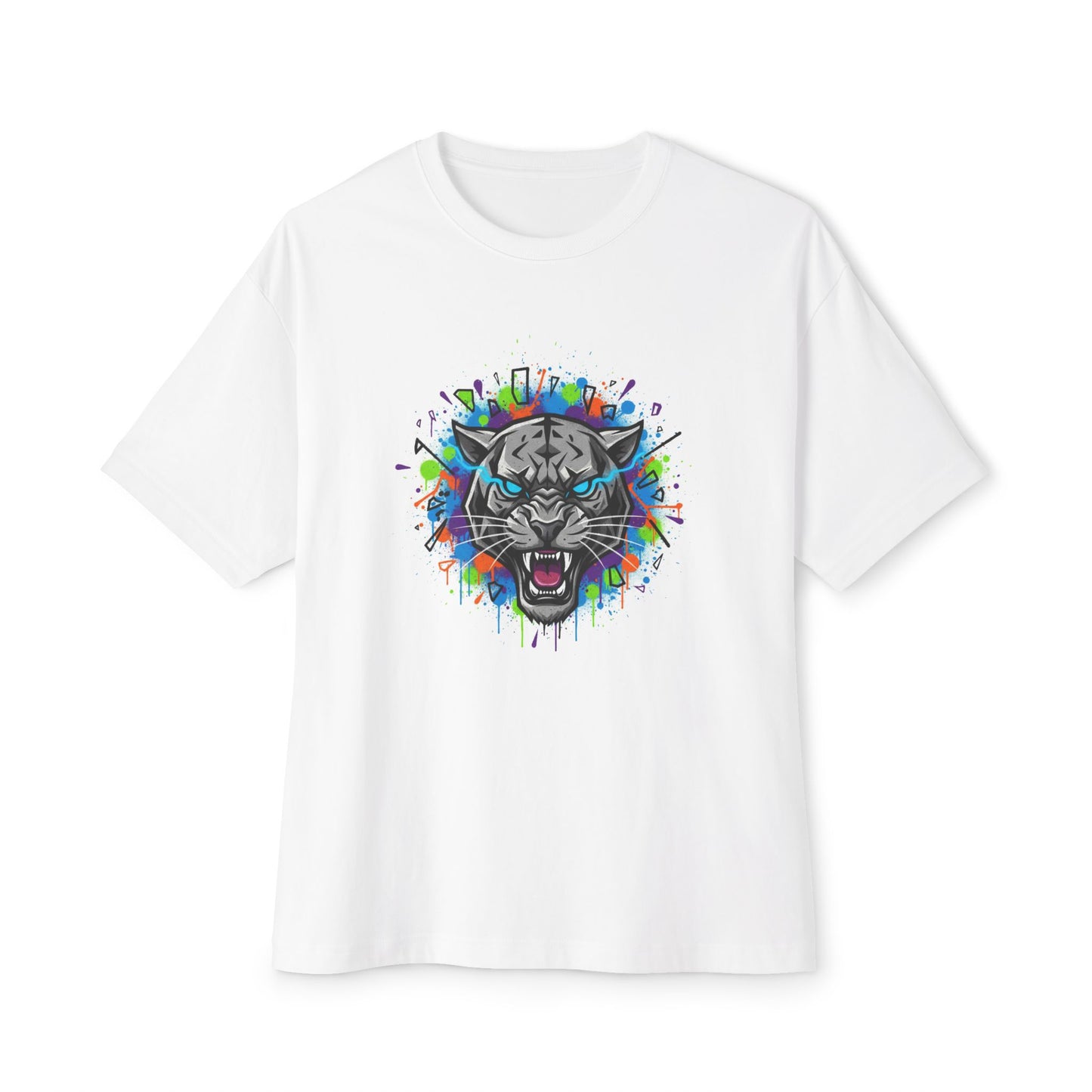 Tiger Graffiti Tee — Colorful Roaring Cat Graphic T-Shirt
