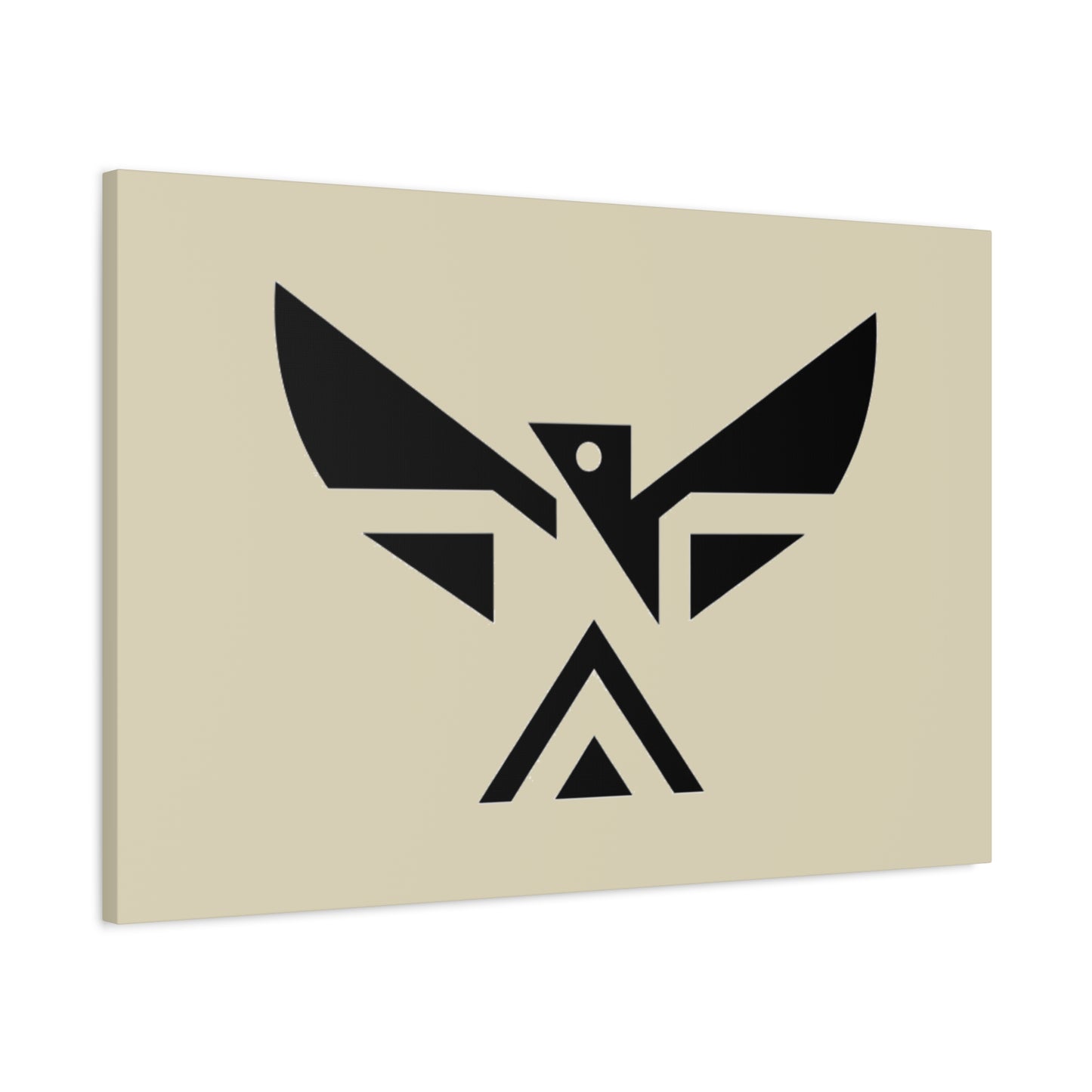 Minimalist Geometric Eagle Canvas Print — Modern Native-Inspired Wall Art