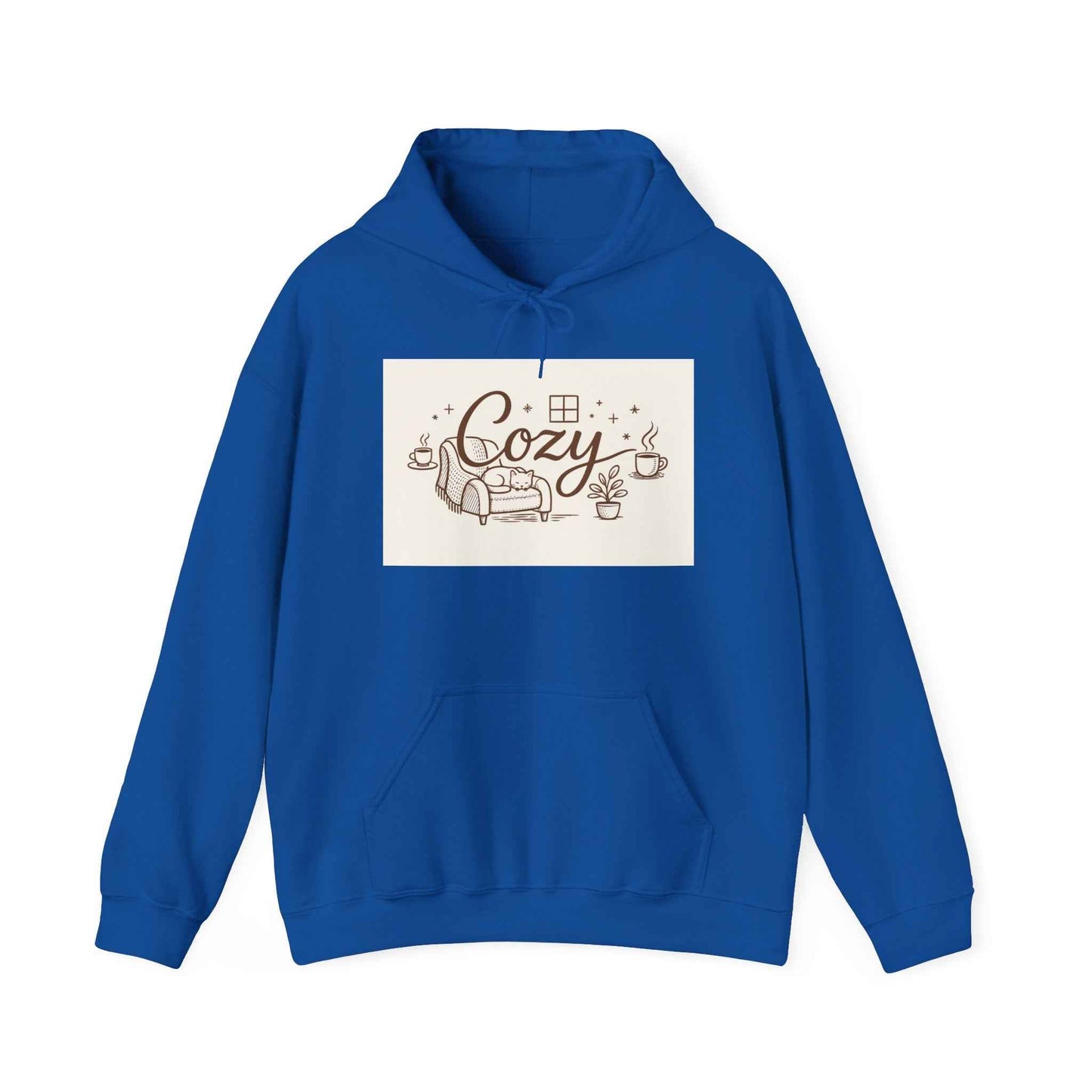 Cozy Home Hoodie — 'Cozy' Armchair & Hot Cocoa Comfort Pullover