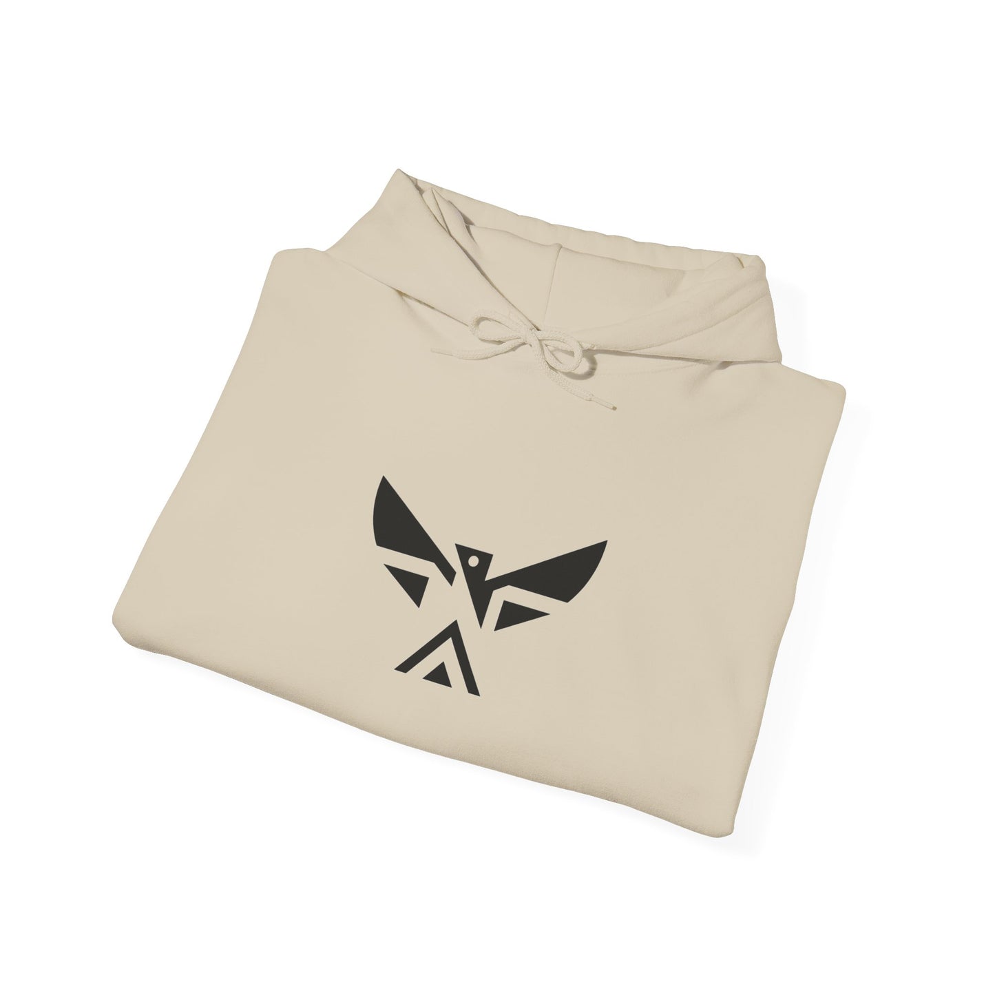 Minimal Geometric Eagle Hoodie — Modern Monochrome Logo Sweatshirt