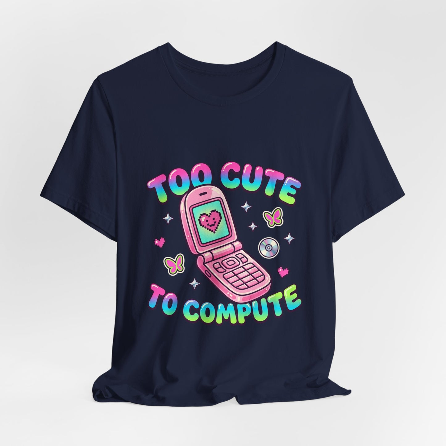 Too Cute To Compute Tee | Y2K shirt, retro internet graphic