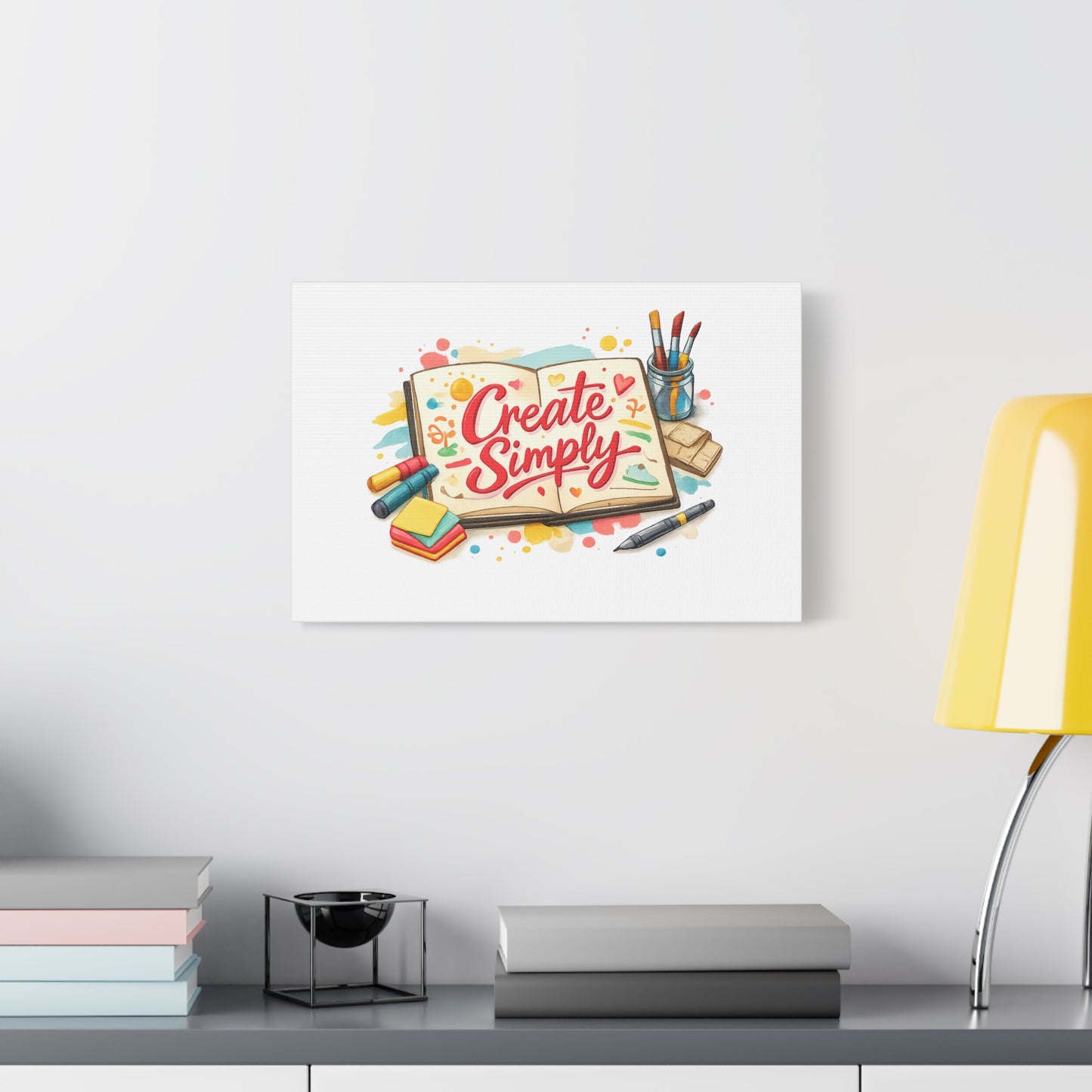 Create Simply Notebook Art Canvas | handmade marker aesthetic, hand-drawn doodle