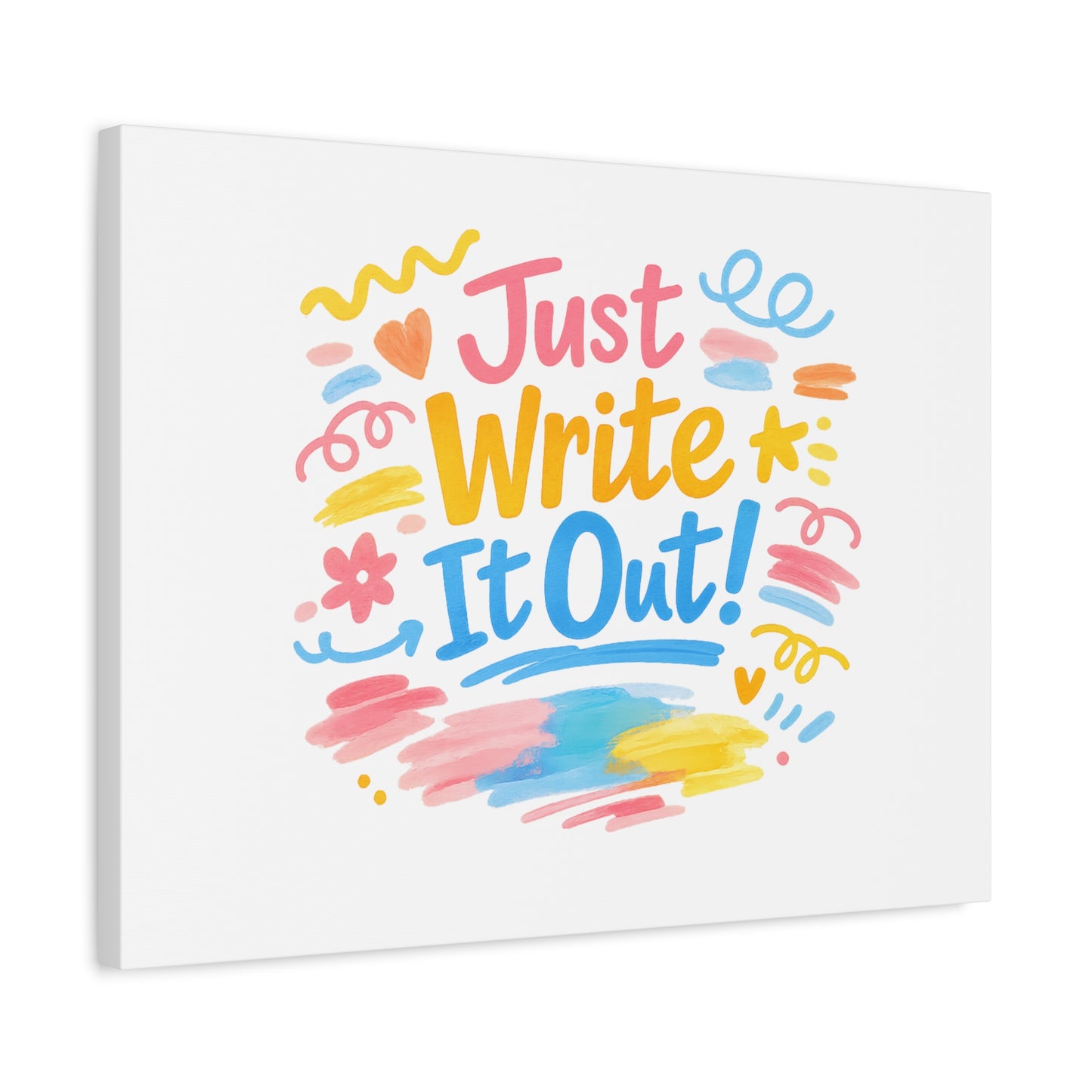 Just Write It Out! Canvas | handmade marker aesthetic, doodle art