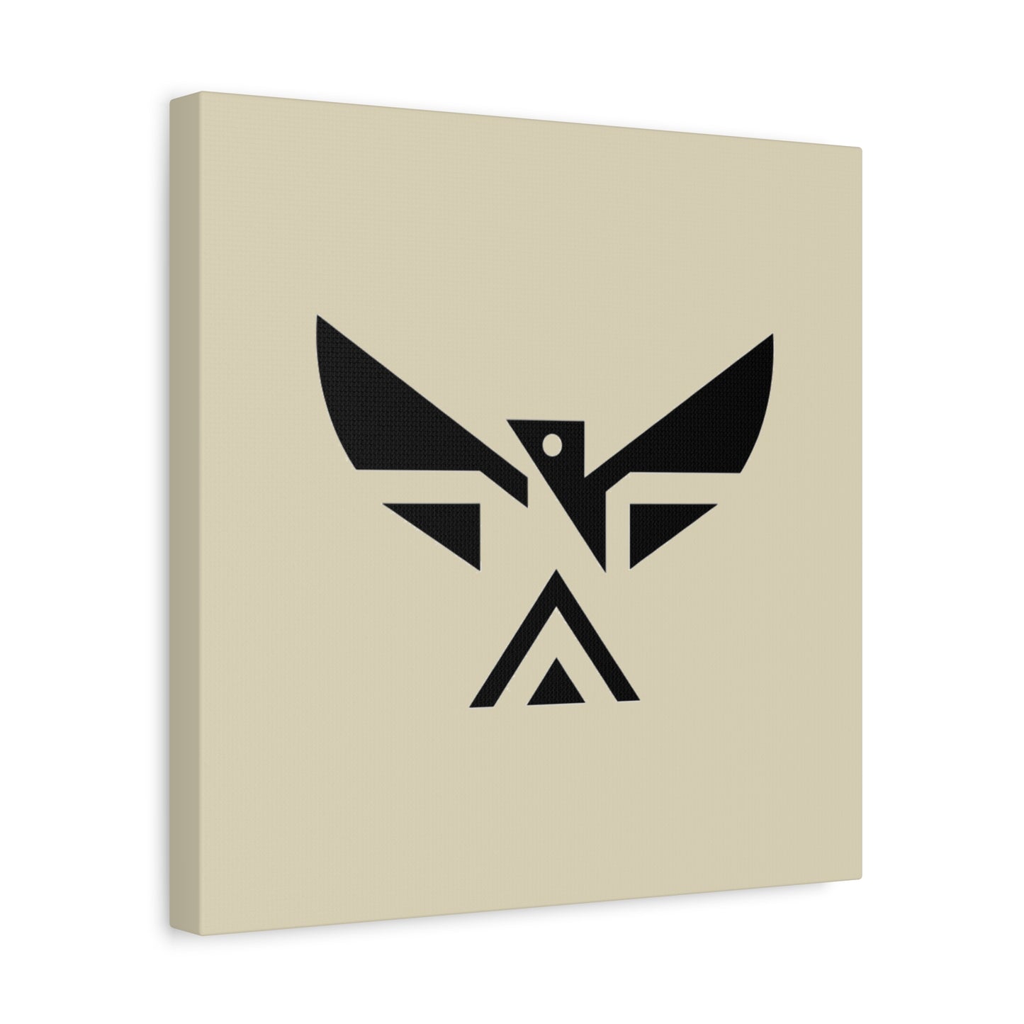 Minimalist Geometric Eagle Canvas Print — Modern Native-Inspired Wall Art