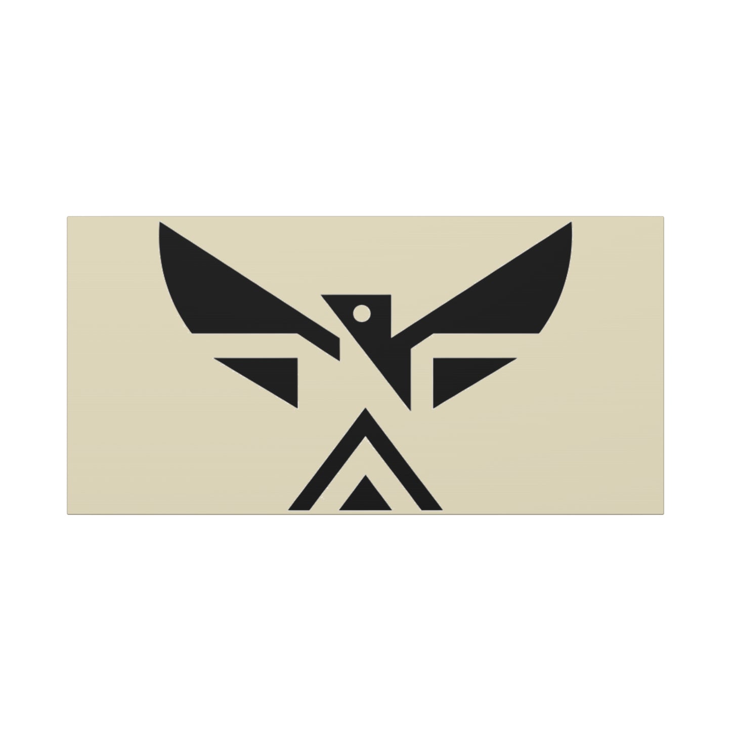 Minimalist Geometric Eagle Canvas Print — Modern Native-Inspired Wall Art