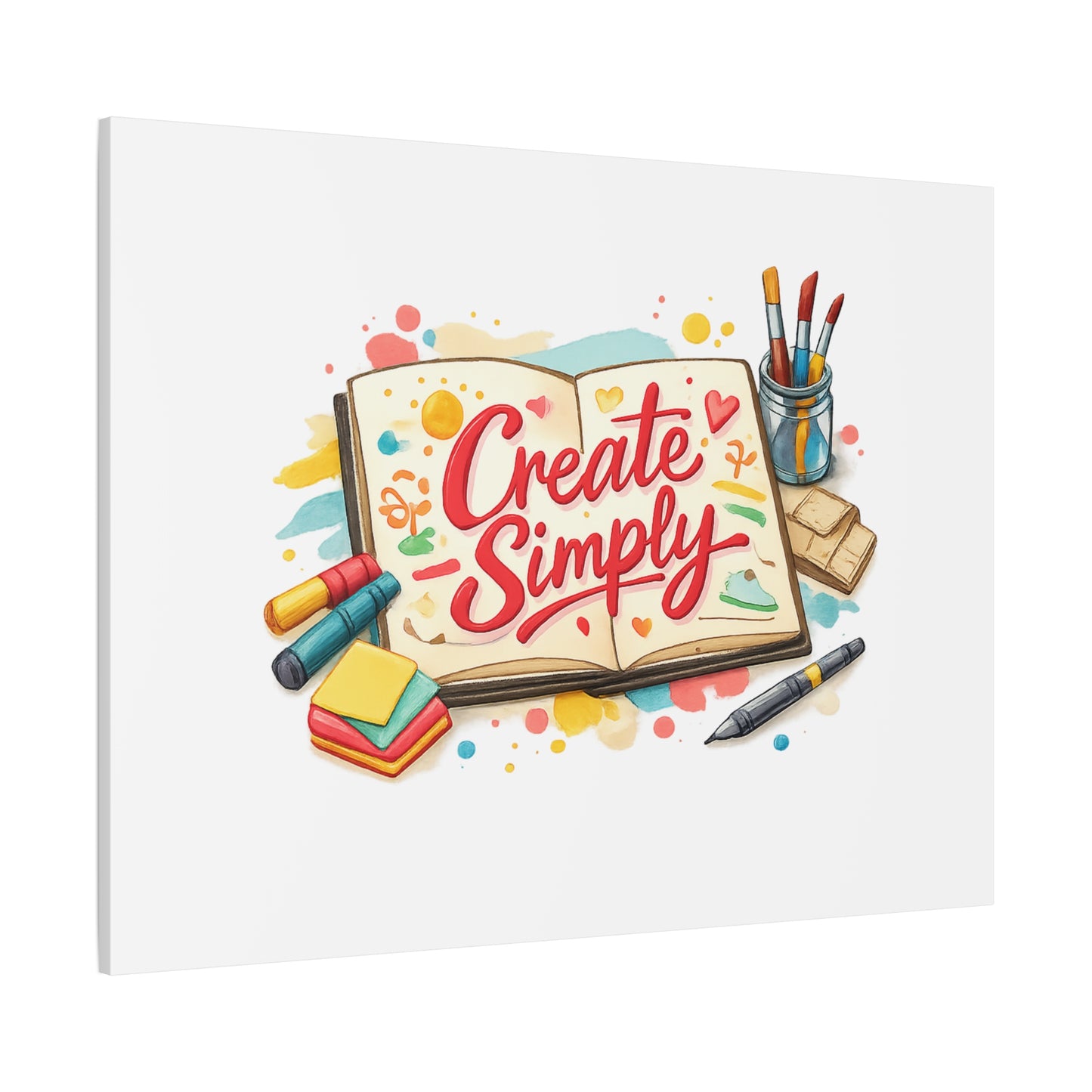 Create Simply Notebook Art Canvas | handmade marker aesthetic, hand-drawn doodle