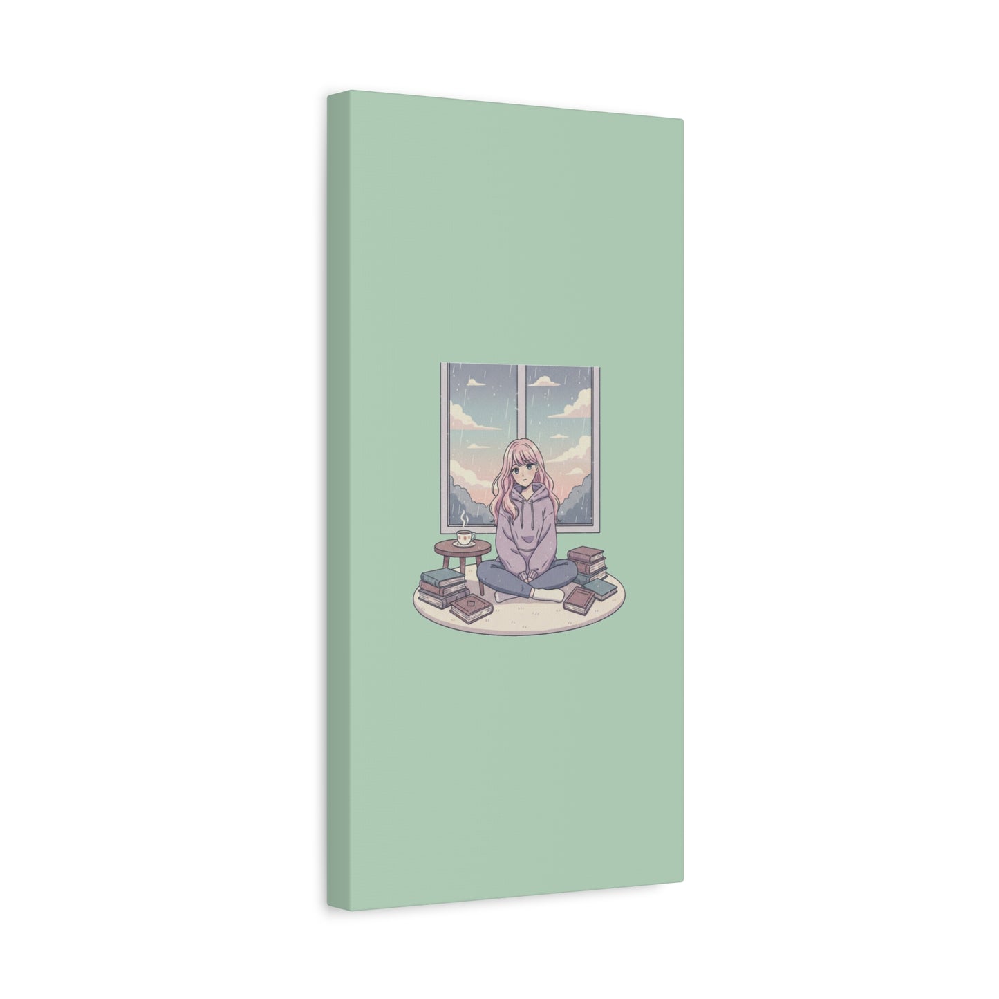 Cozy Girl Reading Wall Art — Matte Stretched Canvas
