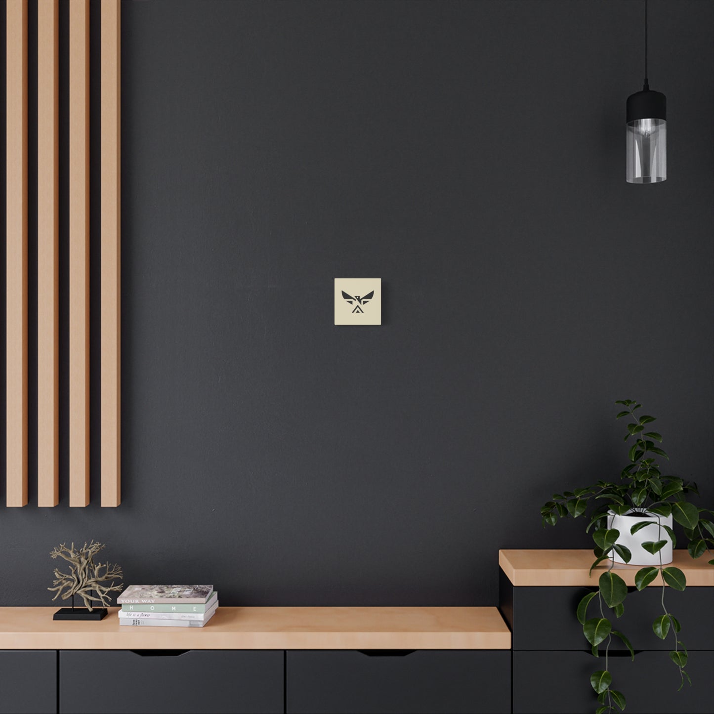 Minimalist Geometric Eagle Canvas Print — Modern Native-Inspired Wall Art