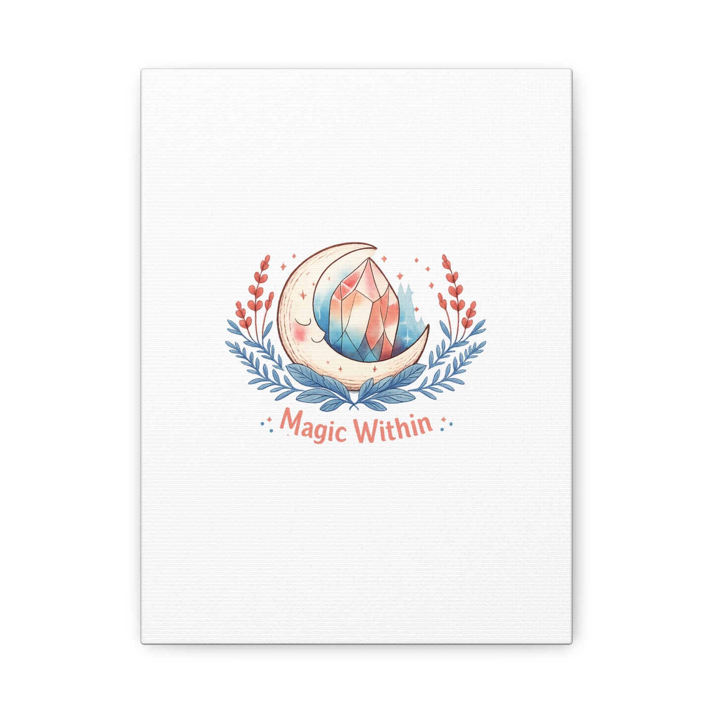 Magic Within Moon Crystal Canvas | witchcore, moon phase, crystals