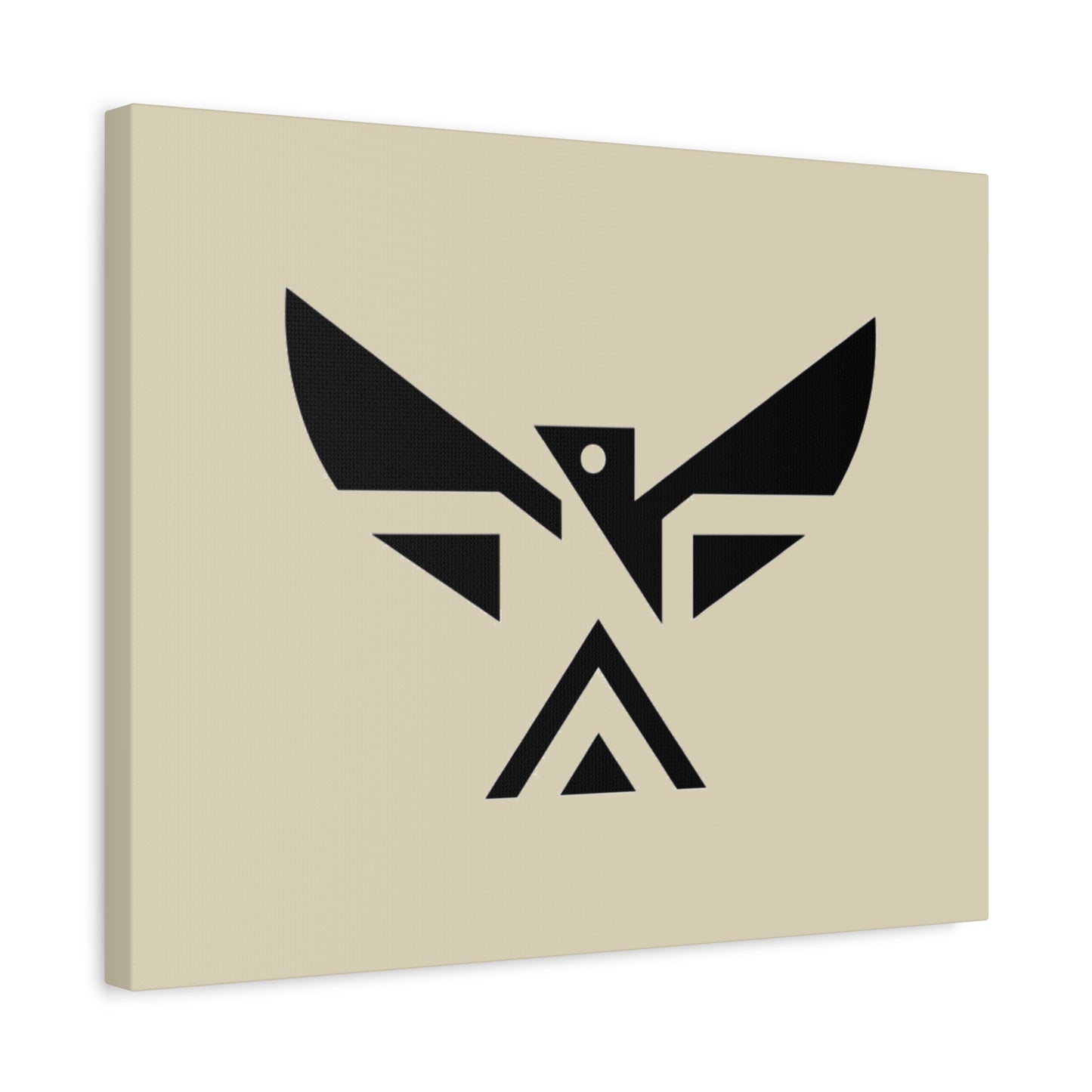 Minimalist Geometric Eagle Canvas Print — Modern Native-Inspired Wall Art