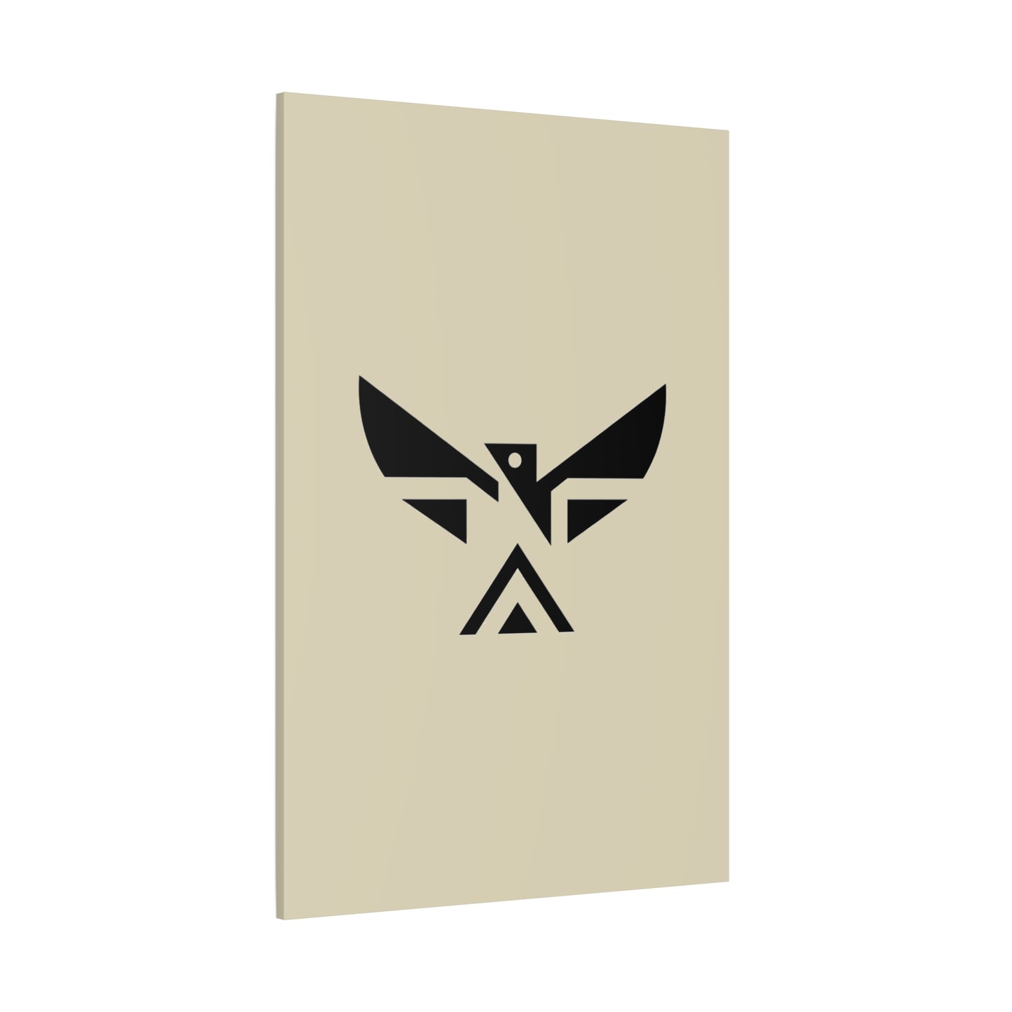 Minimalist Geometric Eagle Canvas Print — Modern Native-Inspired Wall Art