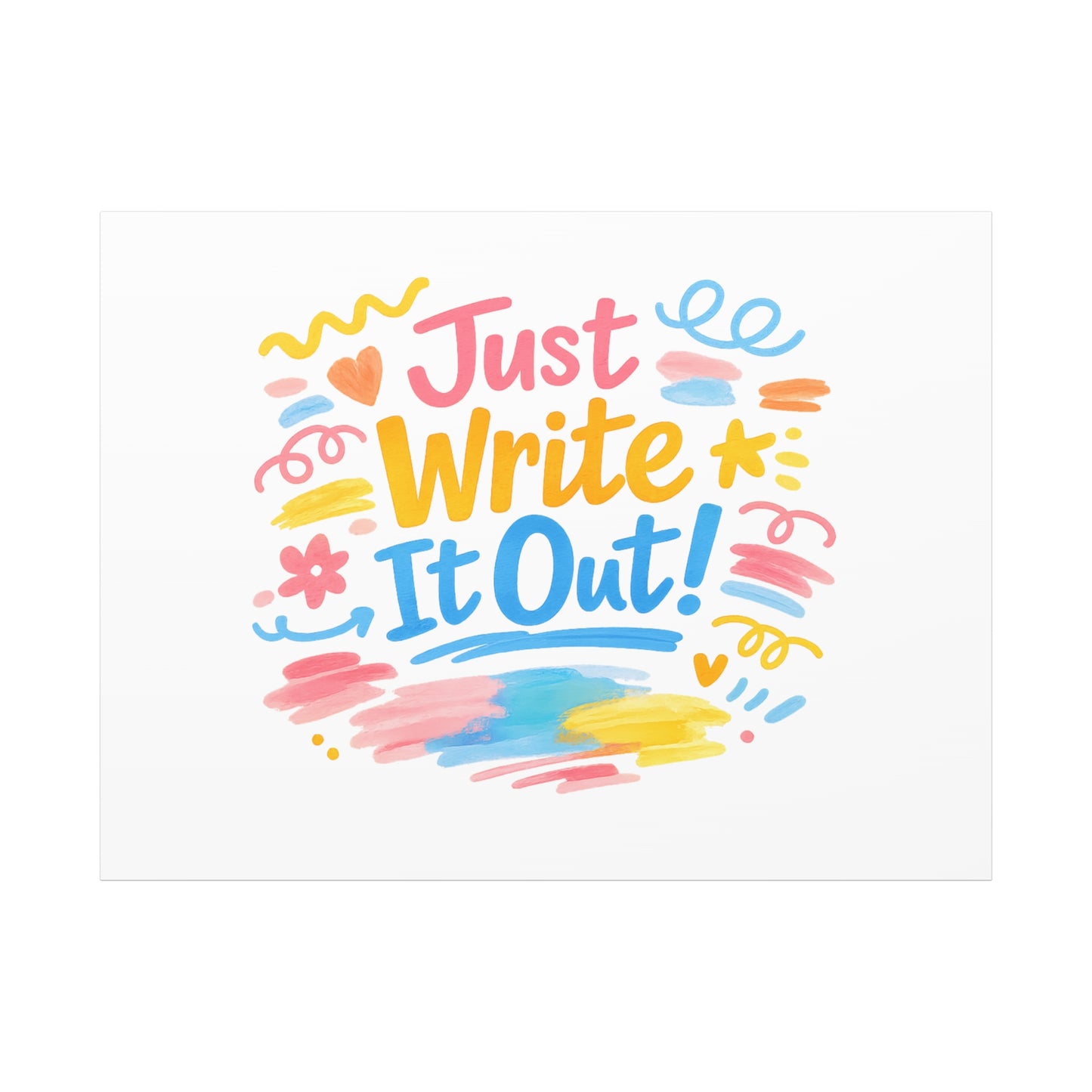 Just Write It Out! Canvas | handmade marker aesthetic, doodle art