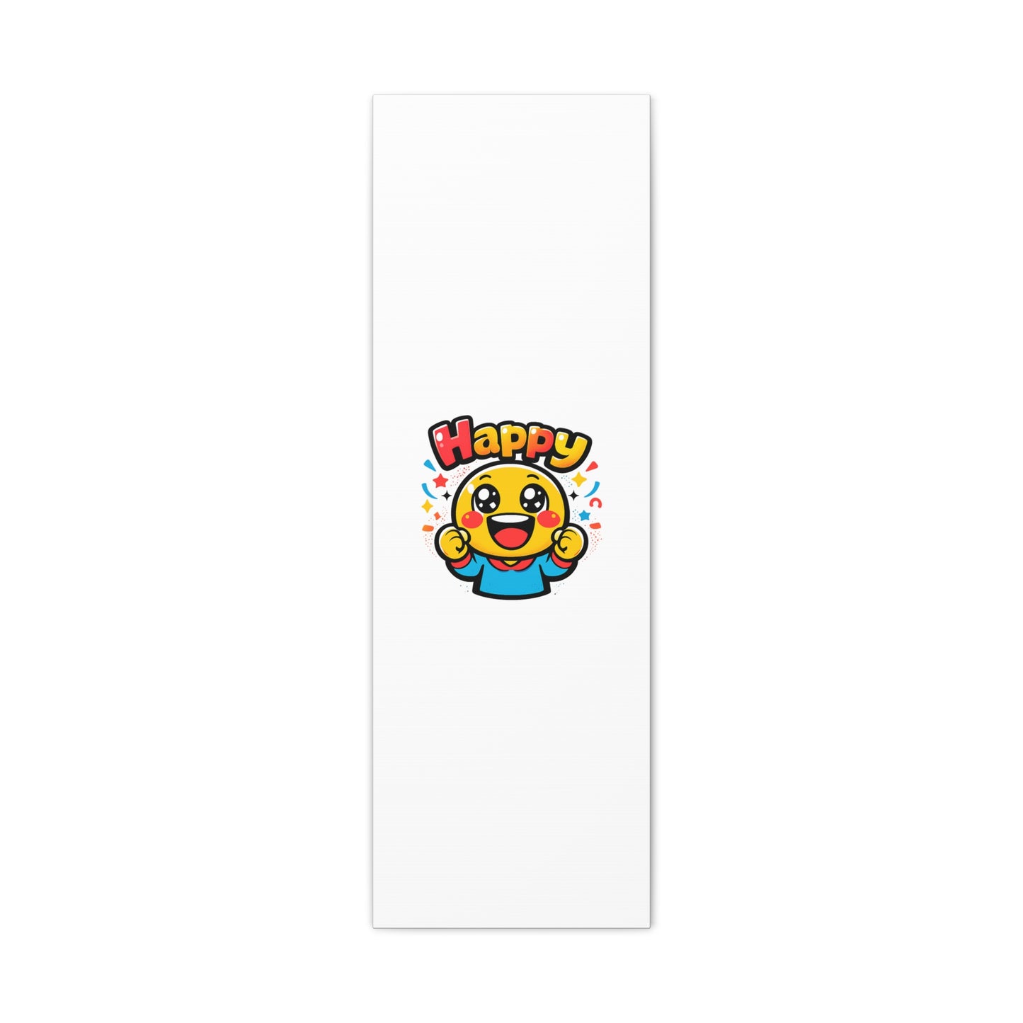 Happy Emoji Cartoon Canvas | Bold Cartoon, Thick Outline, Kawaii Minimal
