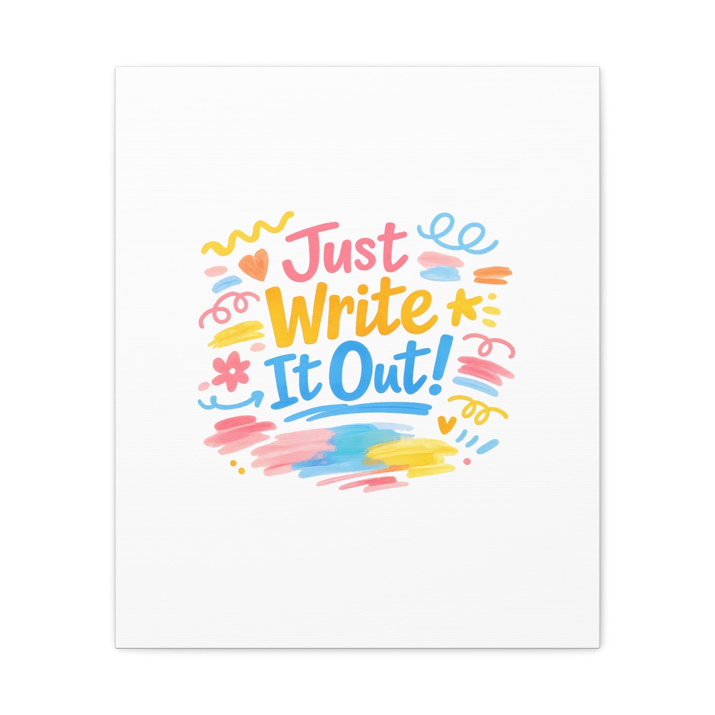 Just Write It Out! Canvas | handmade marker aesthetic, doodle art
