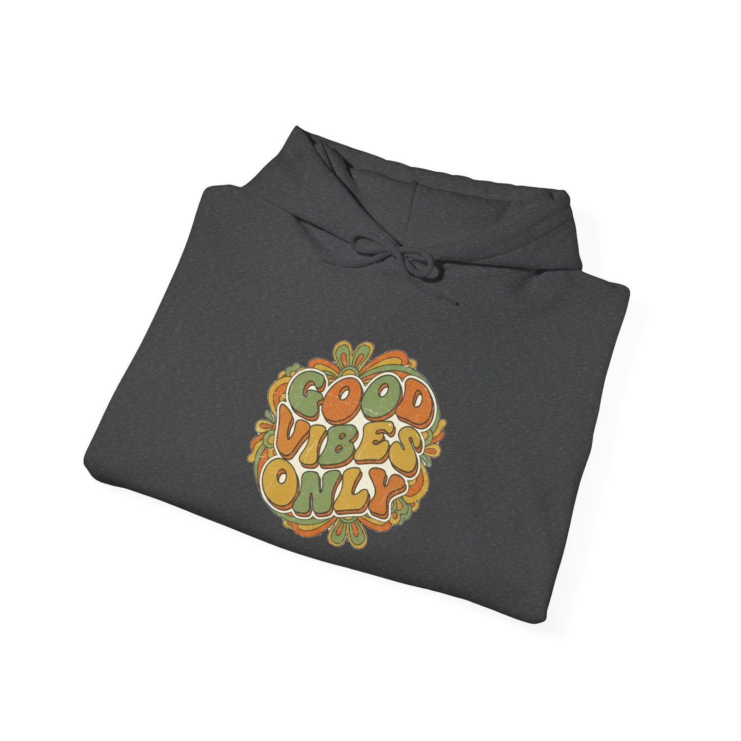 Good Vibes Only Hoodie — Retro Floral 'Good Vibes Only' Graphic Sweatshirt