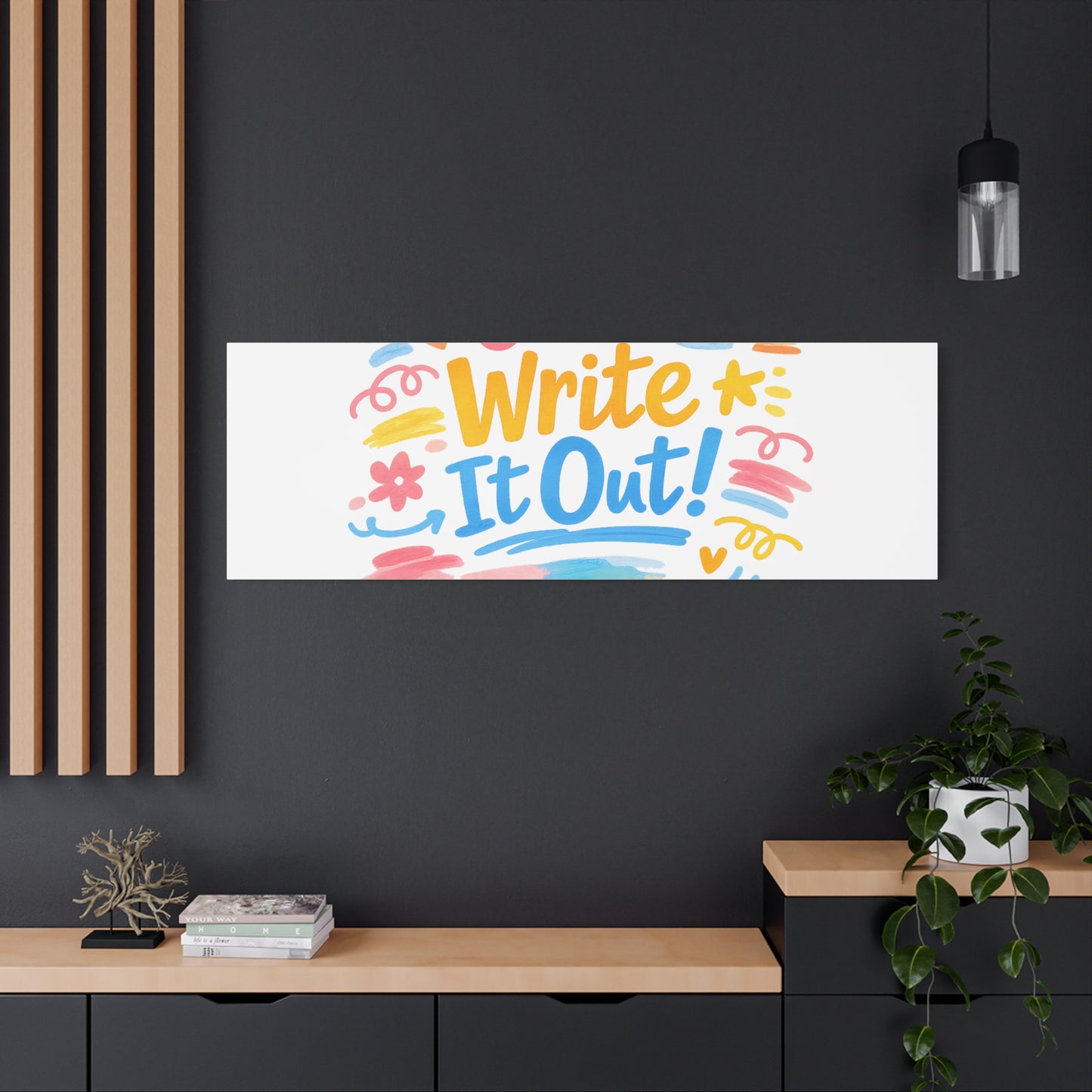 Just Write It Out! Canvas | handmade marker aesthetic, doodle art