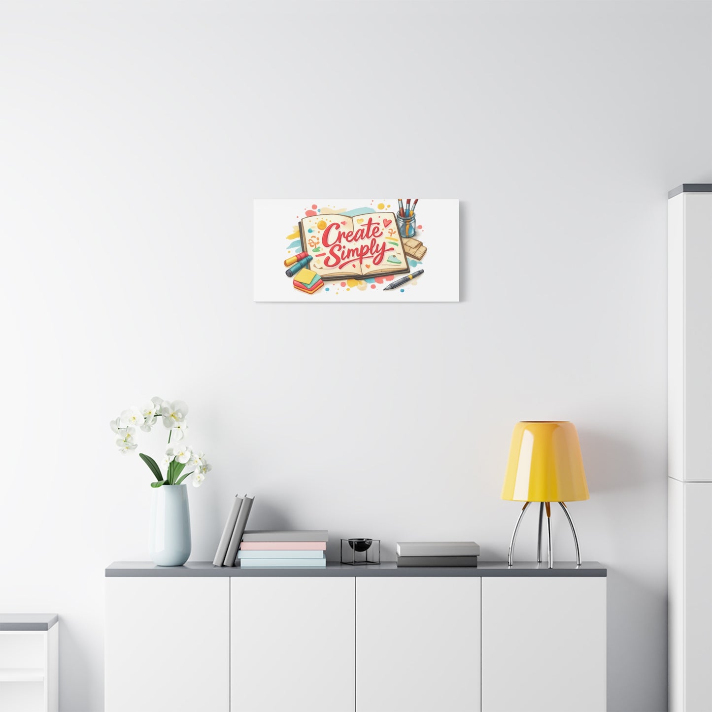 Create Simply Notebook Art Canvas | handmade marker aesthetic, hand-drawn doodle