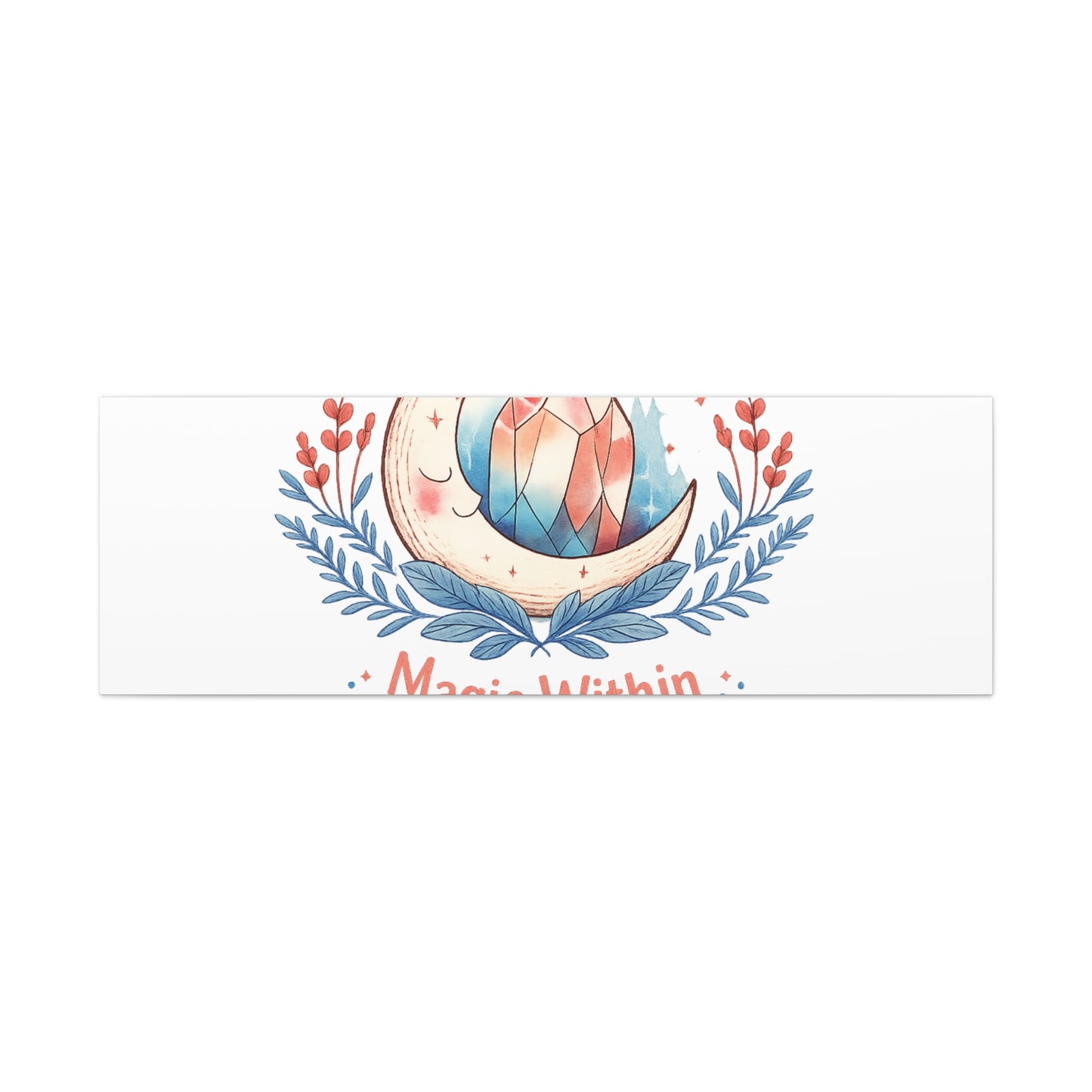 Magic Within Moon Crystal Canvas | witchcore, moon phase, crystals