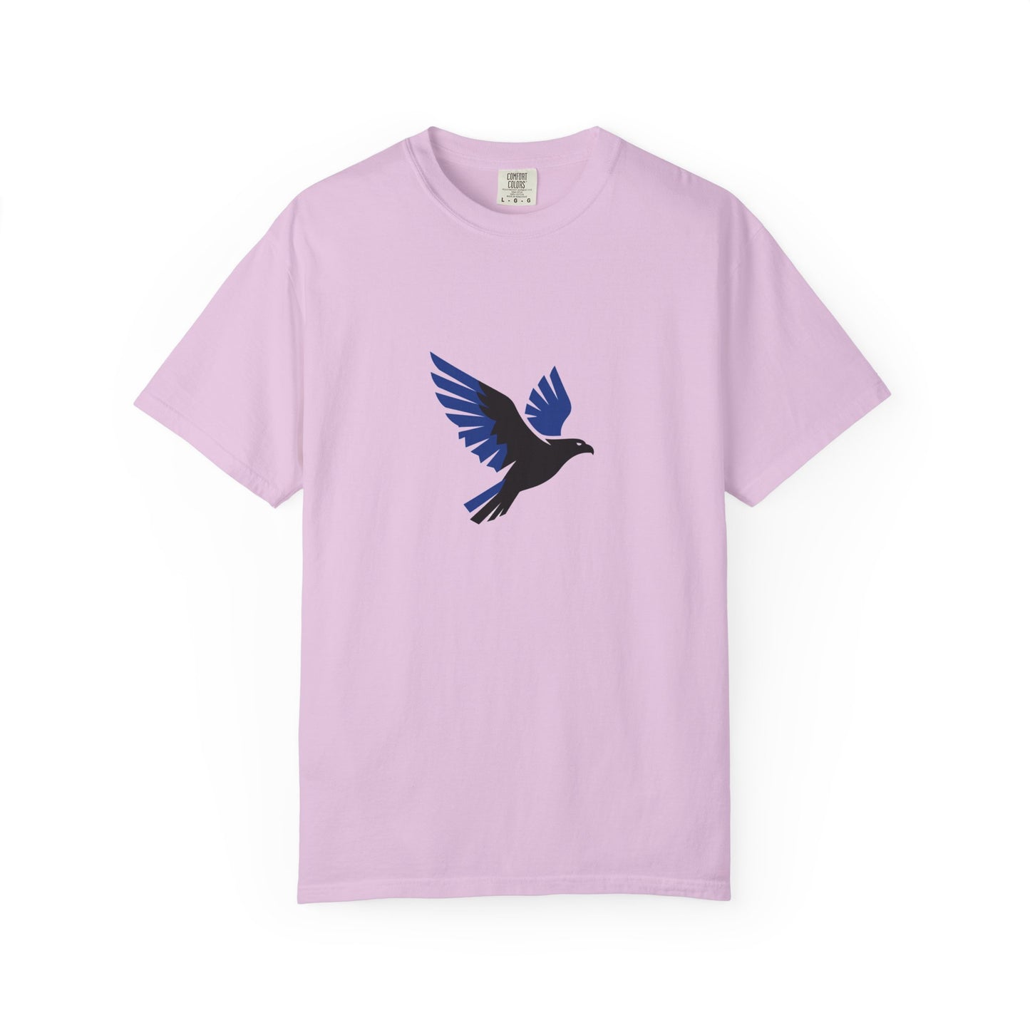 Blue Raven Graphic T-Shirt — Minimal Flying Bird Tee