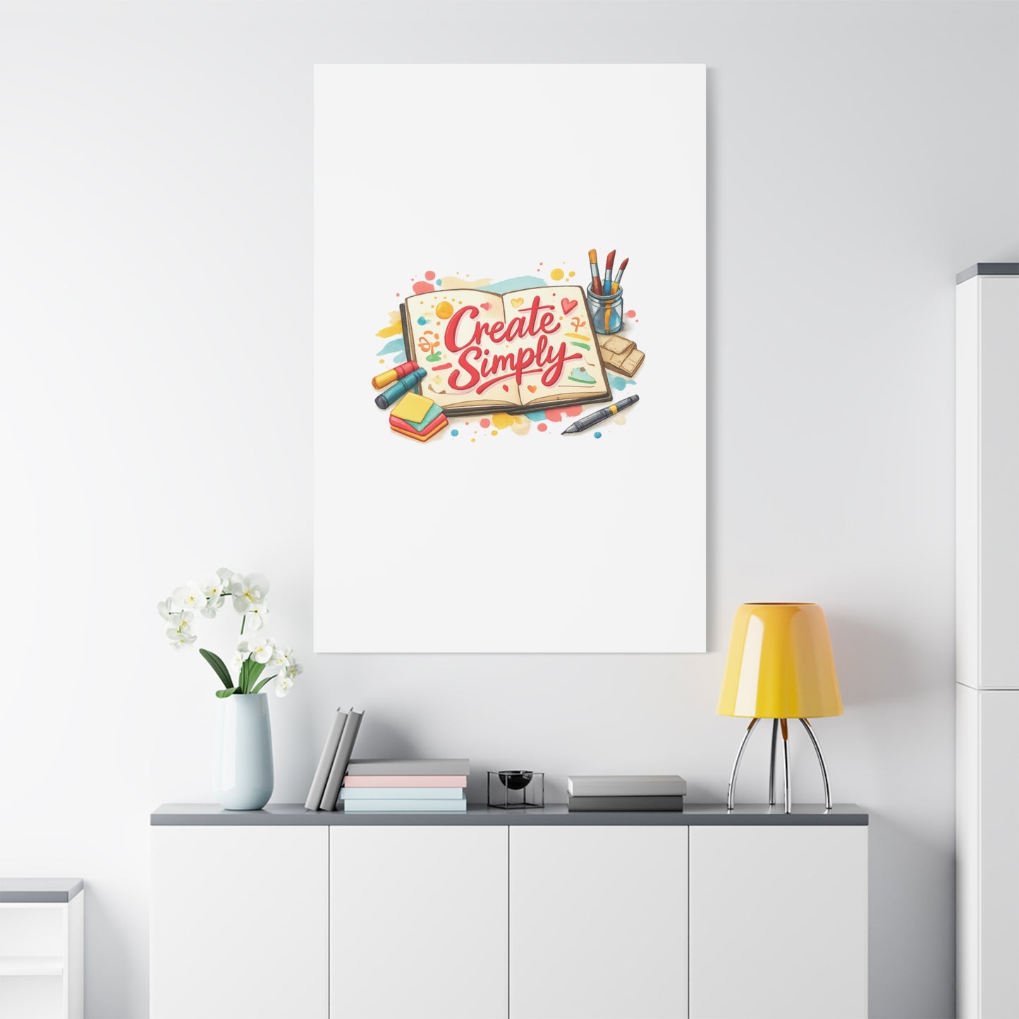 Create Simply Notebook Art Canvas | handmade marker aesthetic, hand-drawn doodle