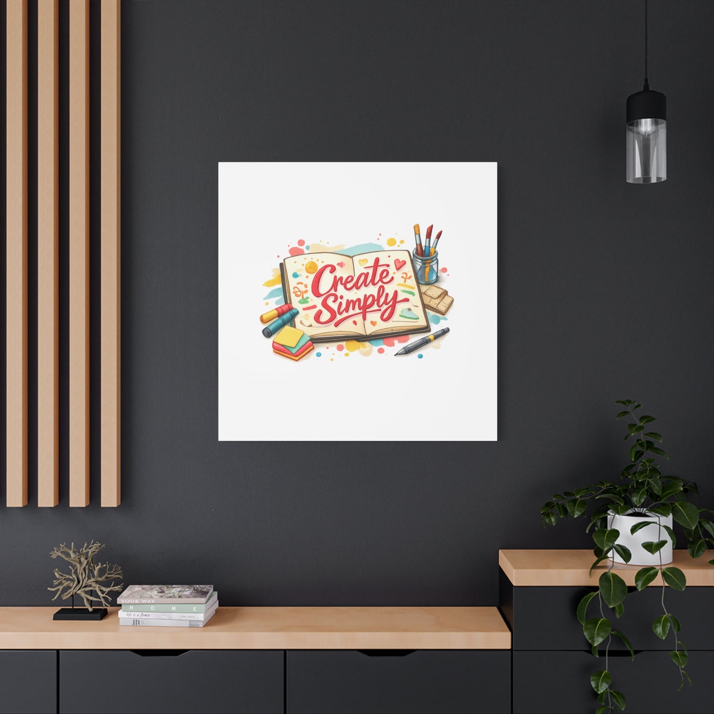 Create Simply Notebook Art Canvas | handmade marker aesthetic, hand-drawn doodle
