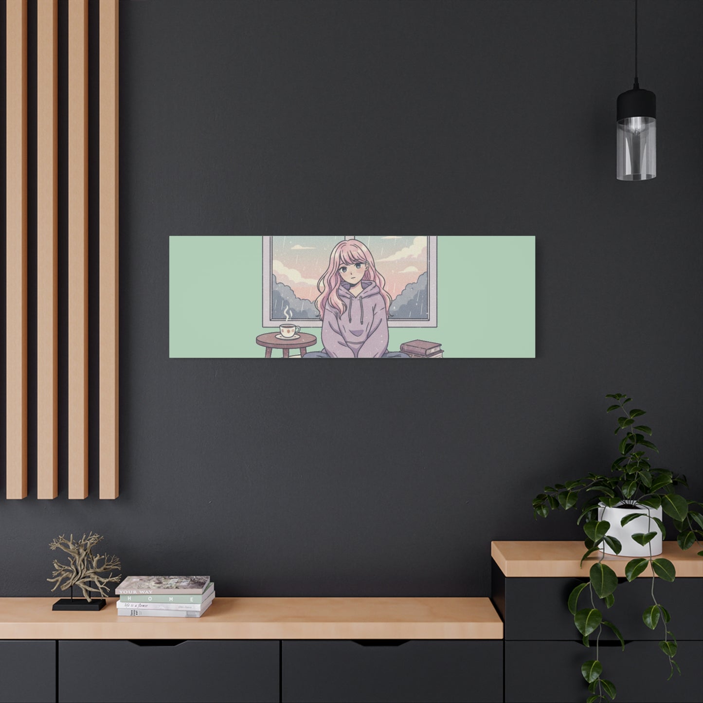 Cozy Girl Reading Wall Art — Matte Stretched Canvas