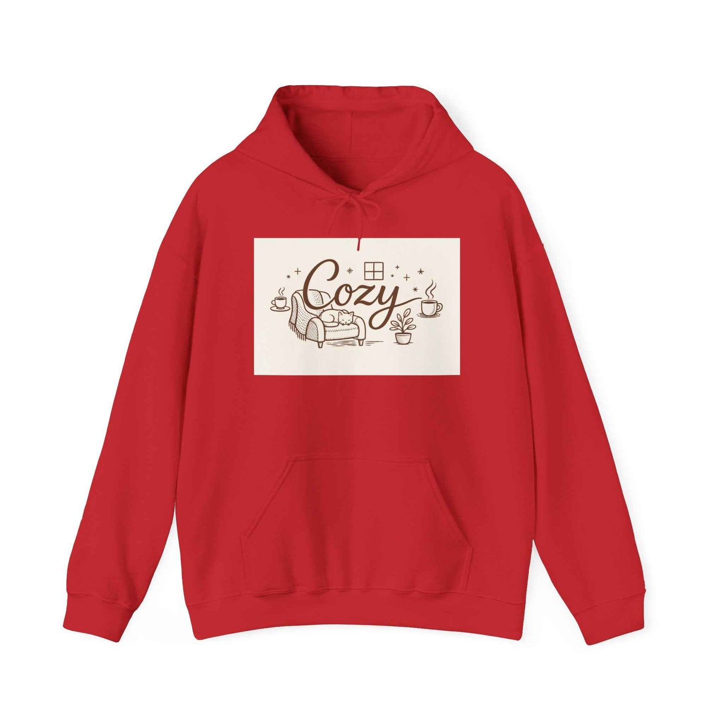 Cozy Home Hoodie — 'Cozy' Armchair & Hot Cocoa Comfort Pullover