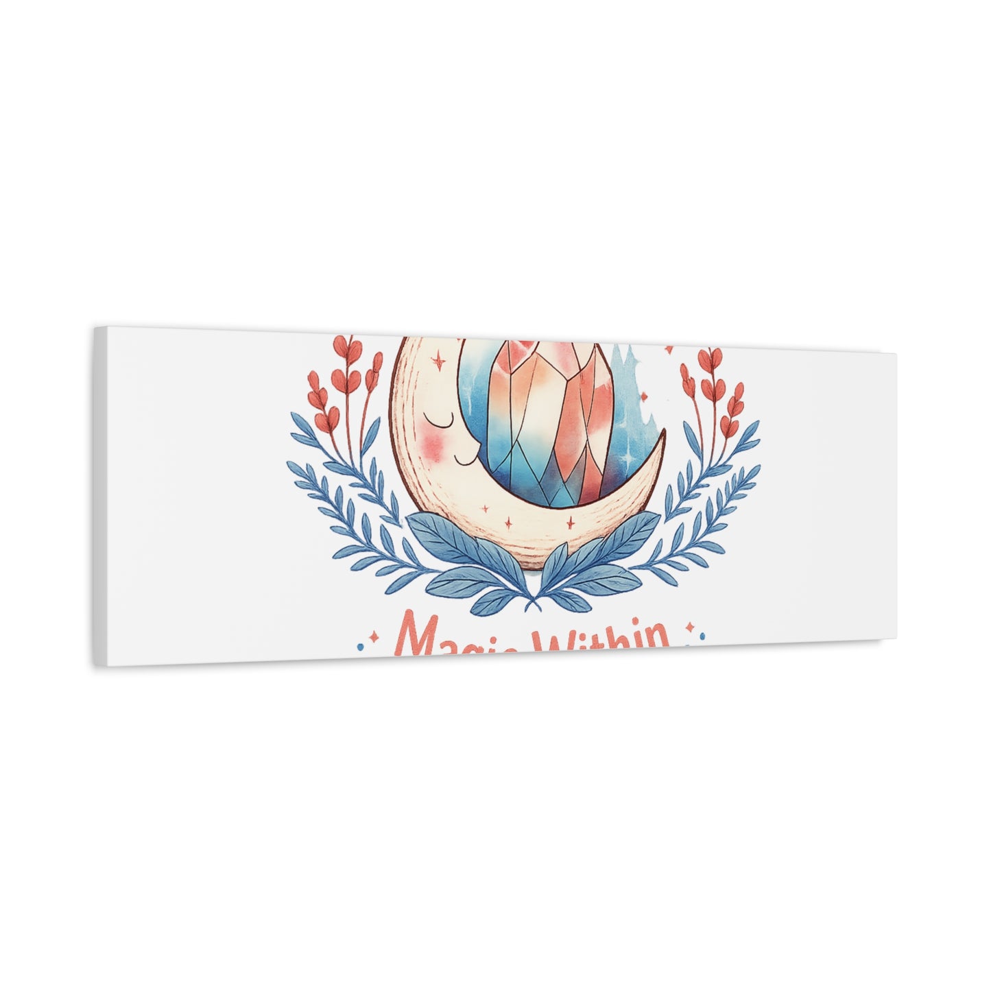Magic Within Moon Crystal Canvas | witchcore, moon phase, crystals