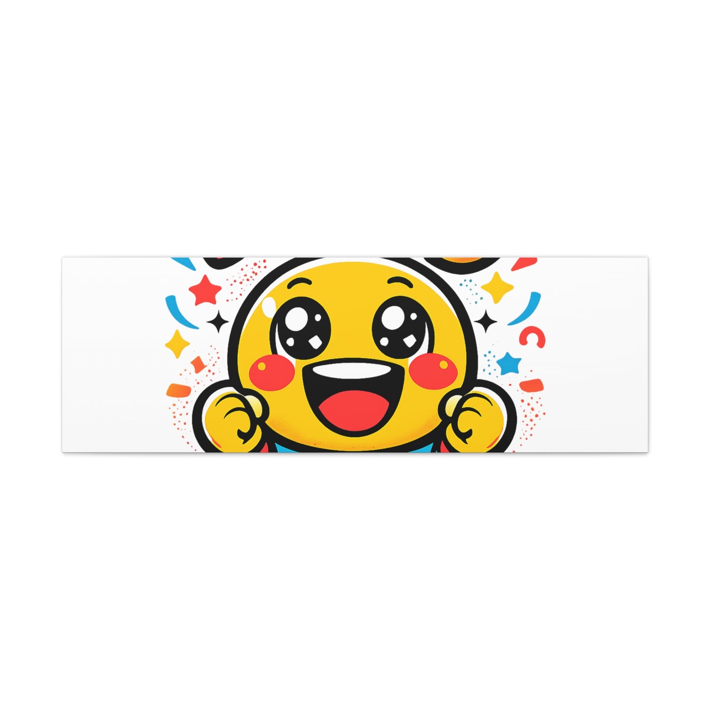 Happy Emoji Cartoon Canvas | Bold Cartoon, Thick Outline, Kawaii Minimal