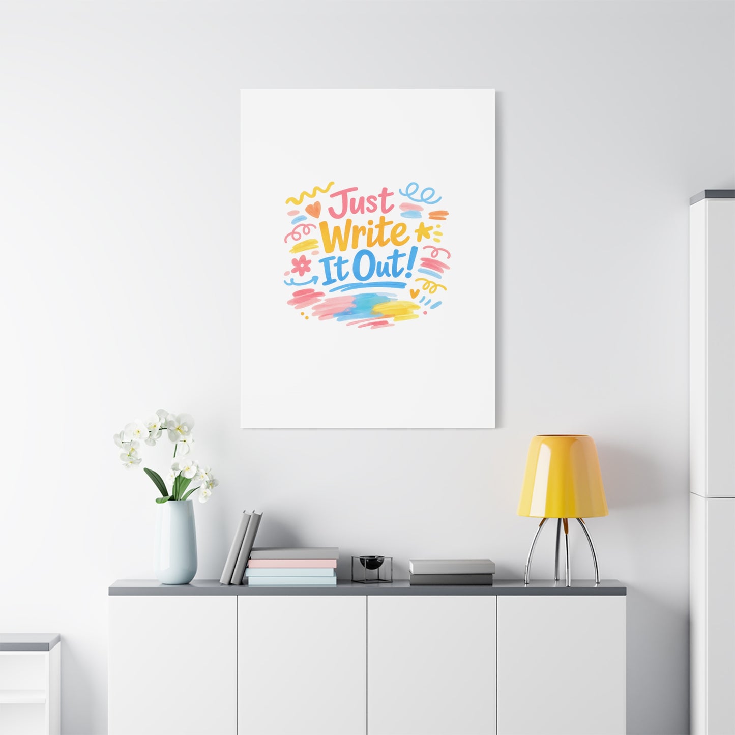 Just Write It Out! Canvas | handmade marker aesthetic, doodle art