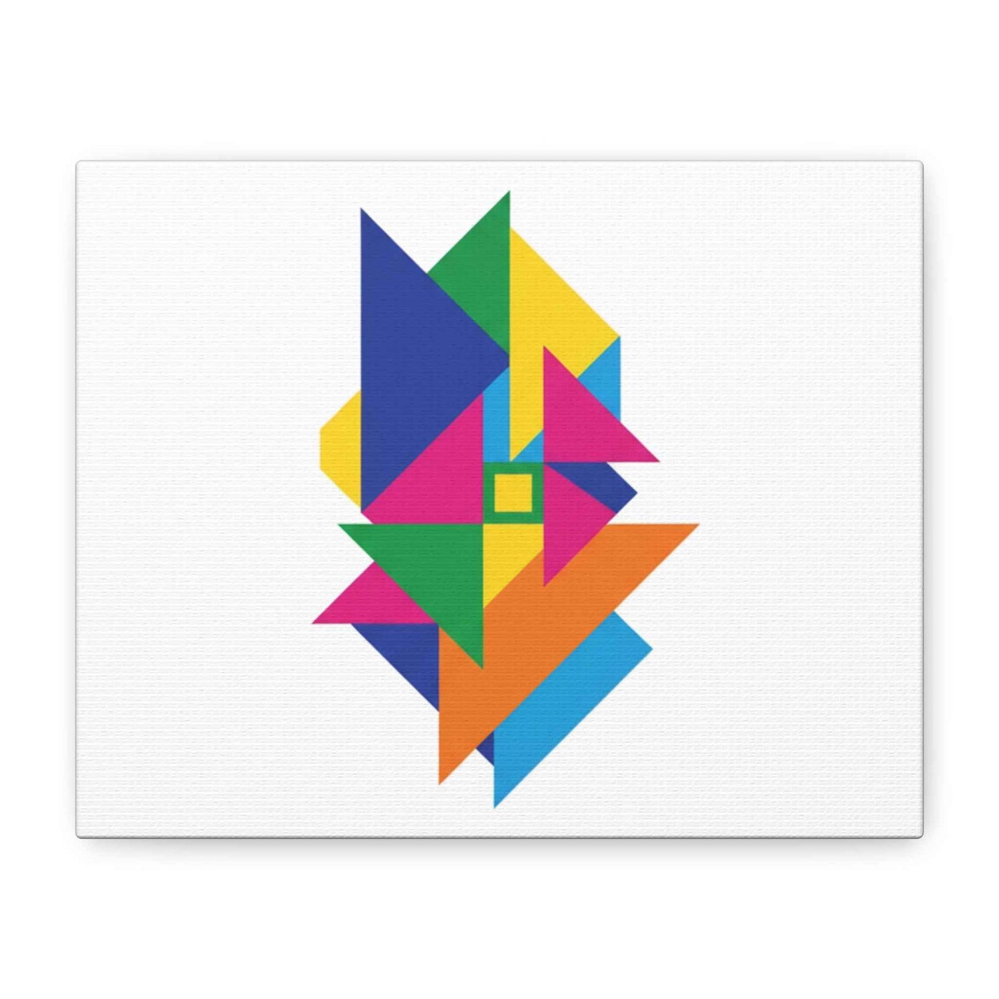Abstract Geometric Art Canvas — Colorful Modern Stretched Wall Art
