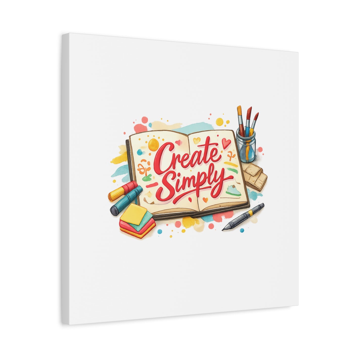 Create Simply Notebook Art Canvas | handmade marker aesthetic, hand-drawn doodle