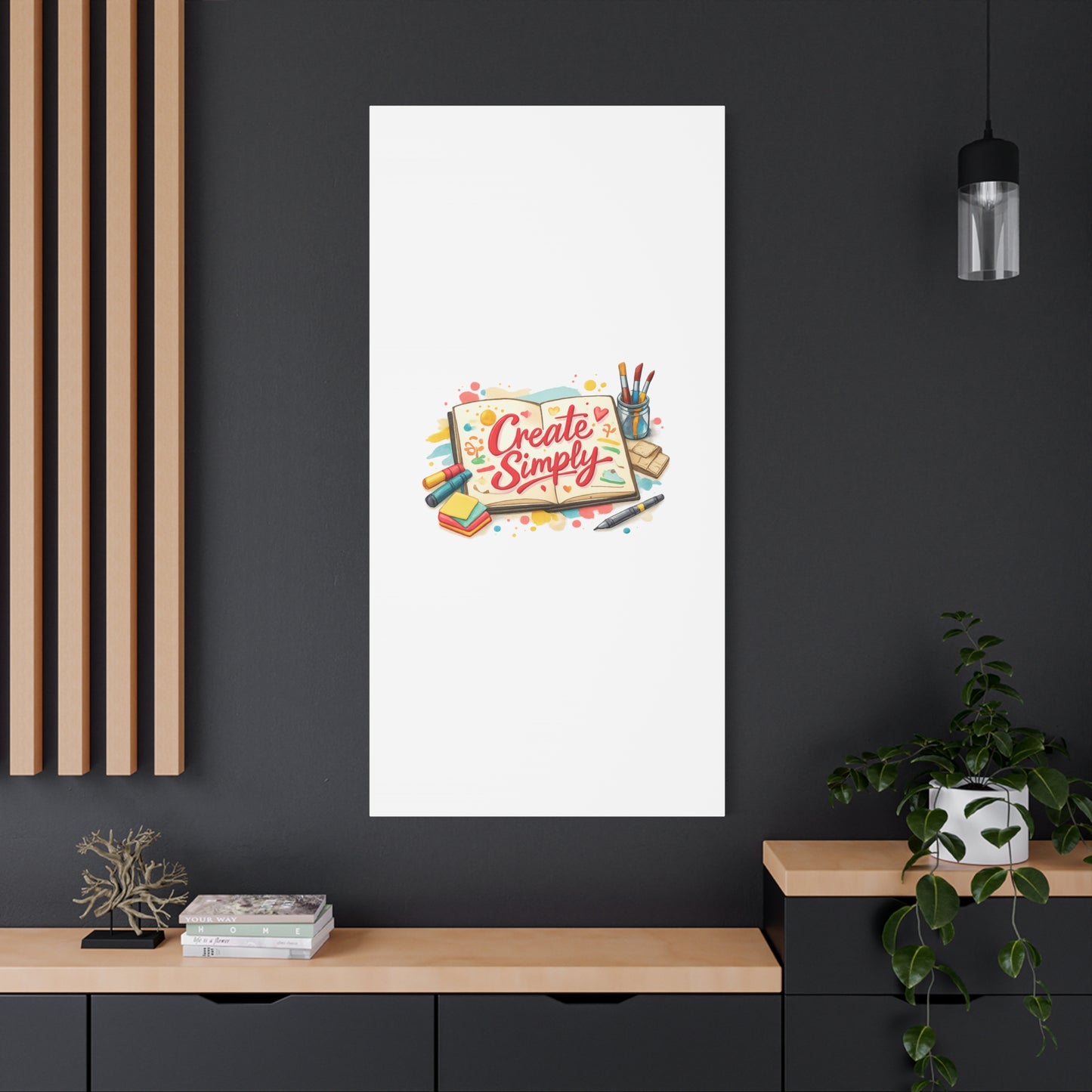 Create Simply Notebook Art Canvas | handmade marker aesthetic, hand-drawn doodle