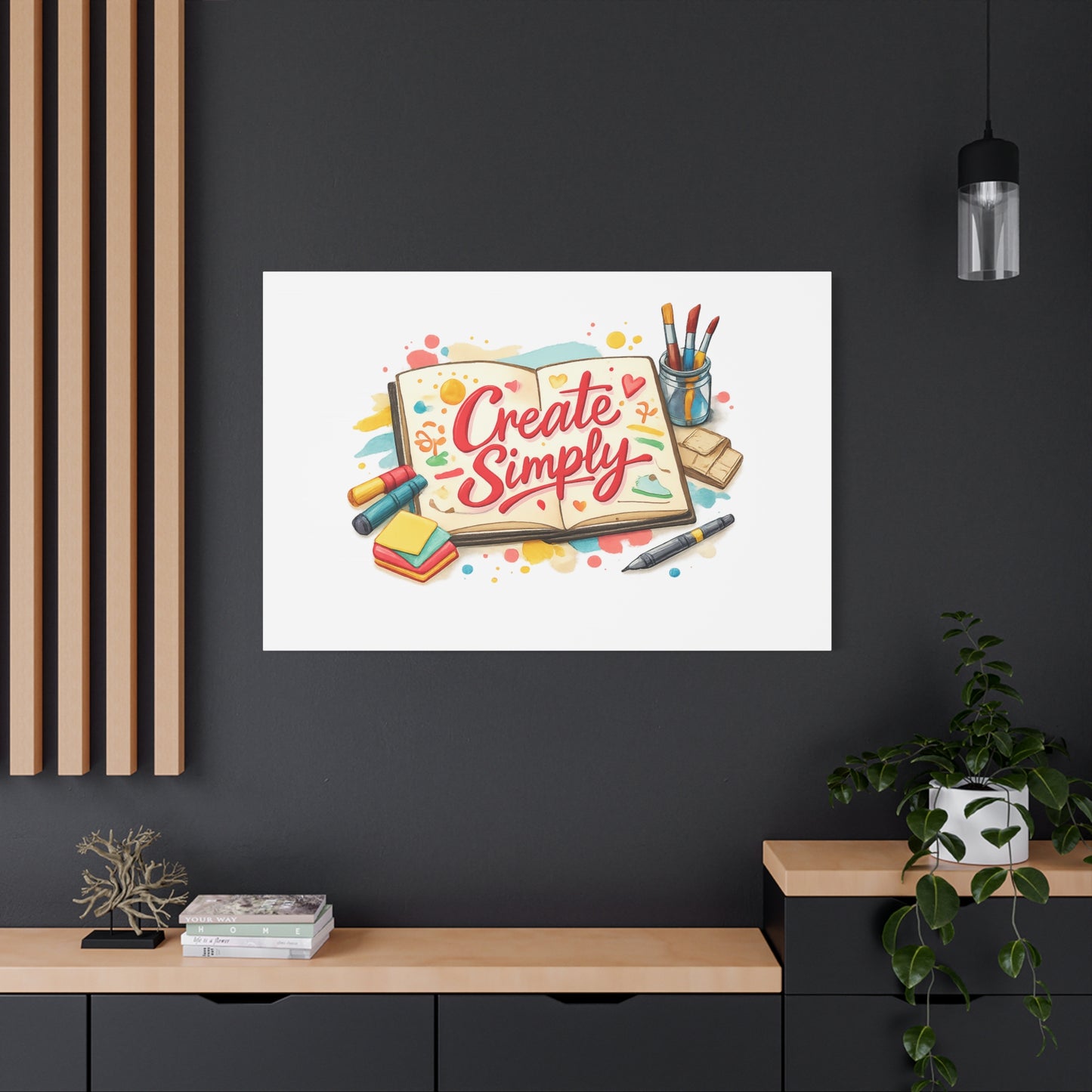 Create Simply Notebook Art Canvas | handmade marker aesthetic, hand-drawn doodle