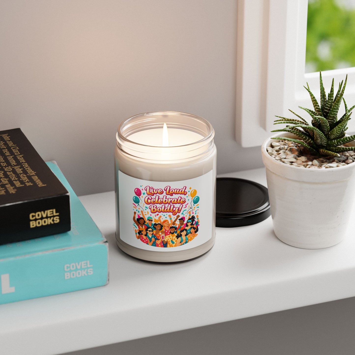 Celebrate Boldly Soy Candle | Carnival confetti, neon fiesta scent