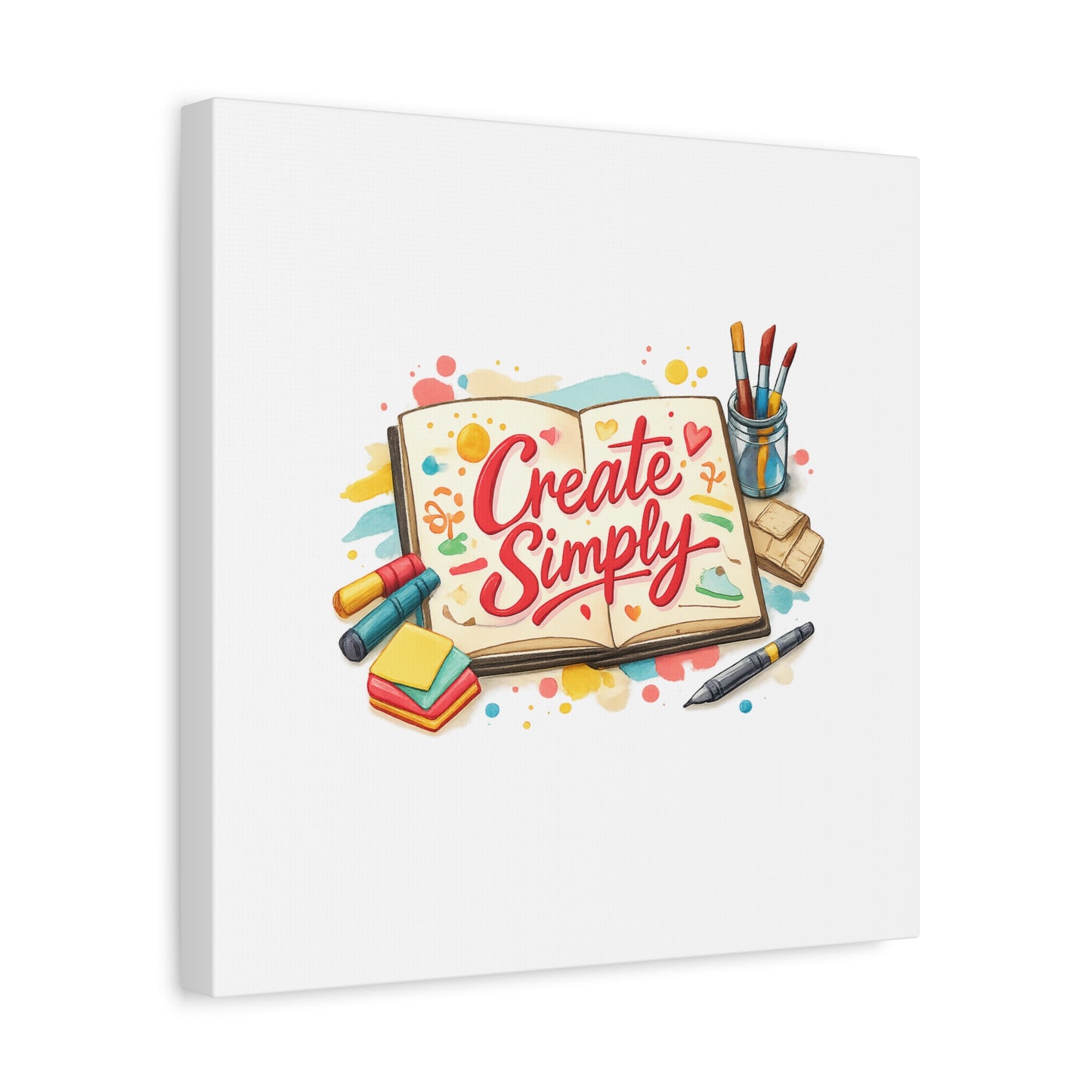 Create Simply Notebook Art Canvas | handmade marker aesthetic, hand-drawn doodle