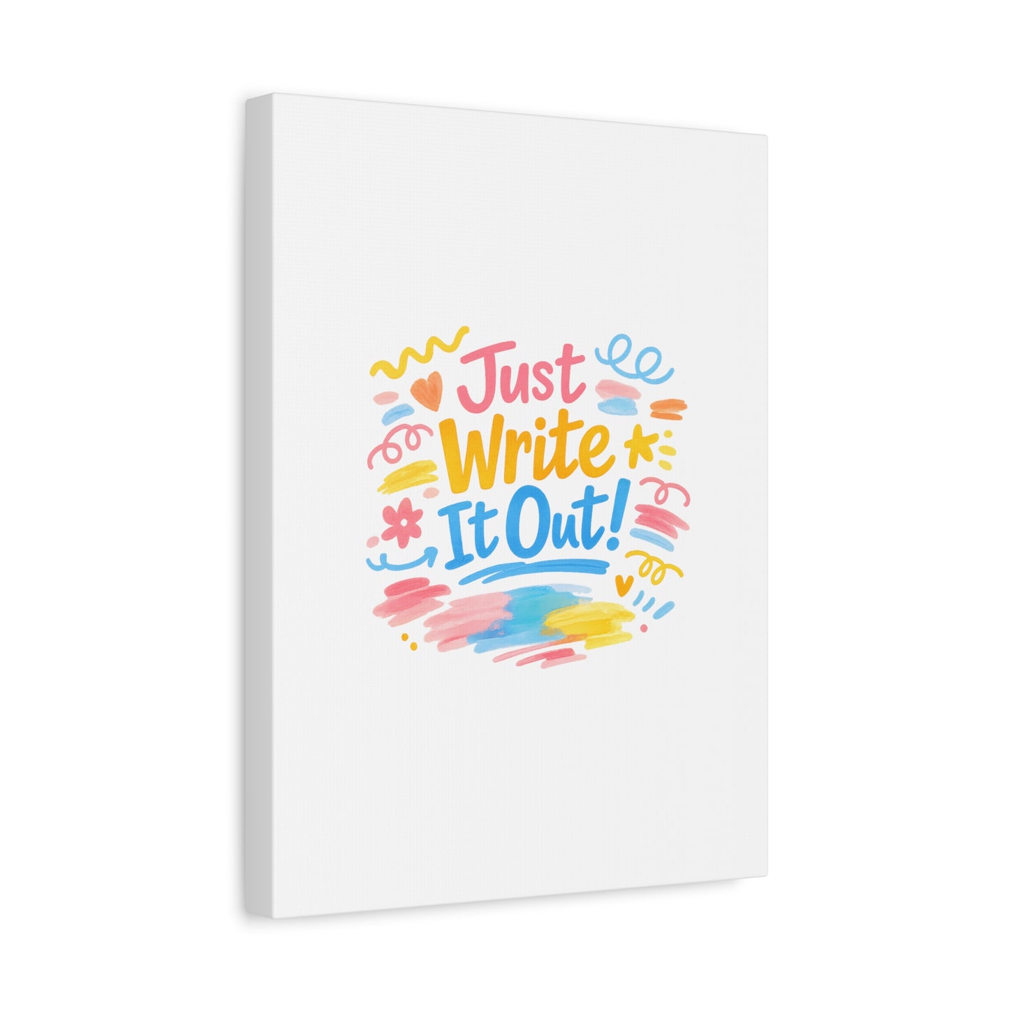 Just Write It Out! Canvas | handmade marker aesthetic, doodle art