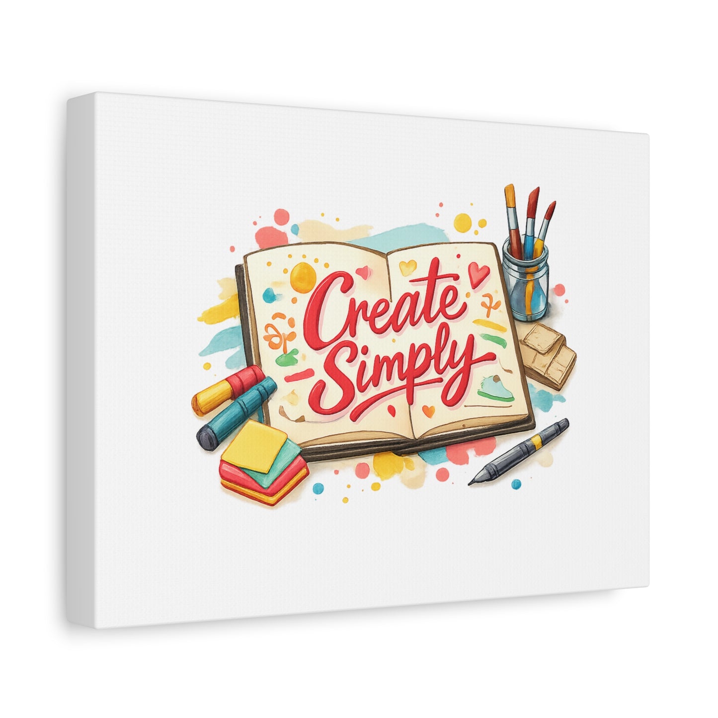 Create Simply Notebook Art Canvas | handmade marker aesthetic, hand-drawn doodle