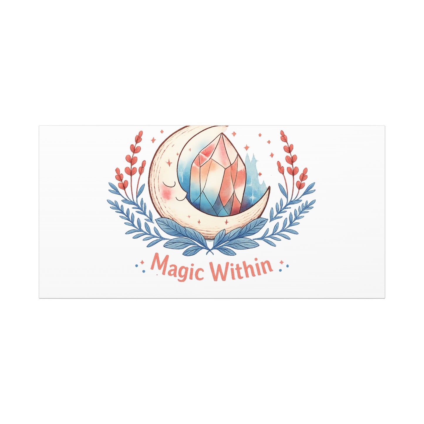 Magic Within Moon Crystal Canvas | witchcore, moon phase, crystals
