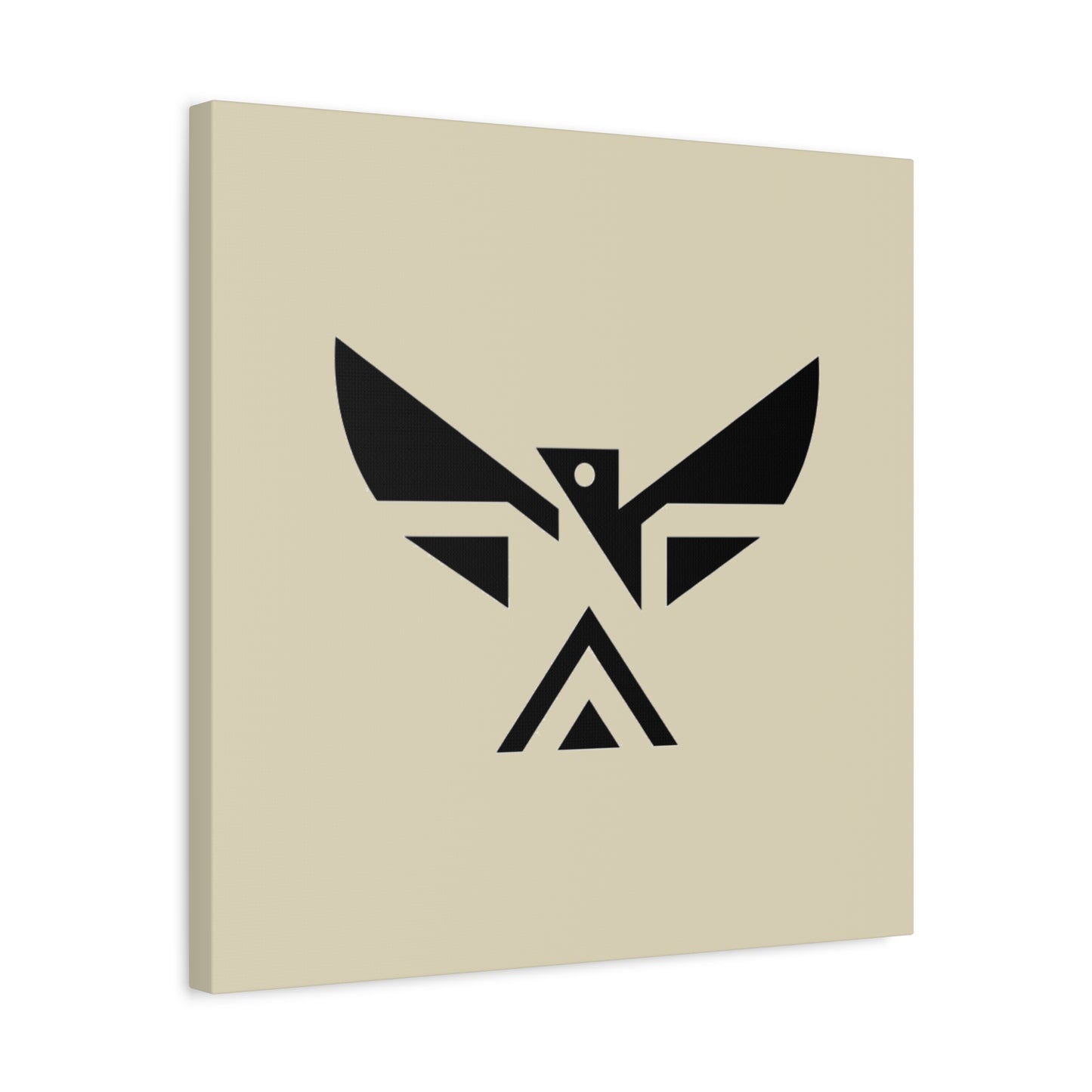 Minimalist Geometric Eagle Canvas Print — Modern Native-Inspired Wall Art