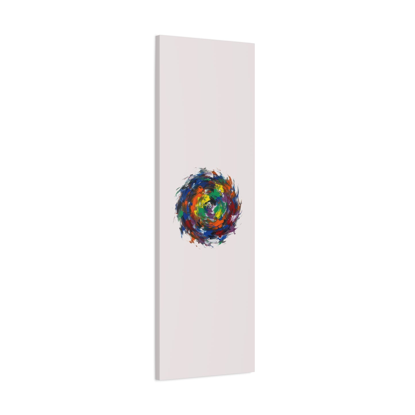 Abstract Color Swirl Canvas - Vibrant Circular Brushstroke Wall Art (Matte Stretched)