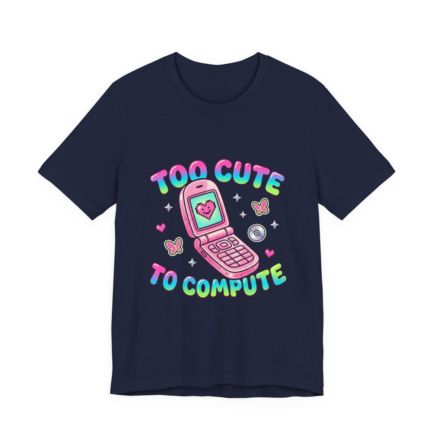Too Cute To Compute Tee | Y2K shirt, retro internet graphic
