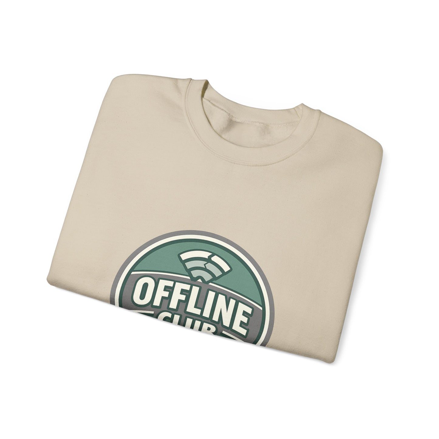 Offline Club Badge Crewneck Sweatshirt | digital detox, log off