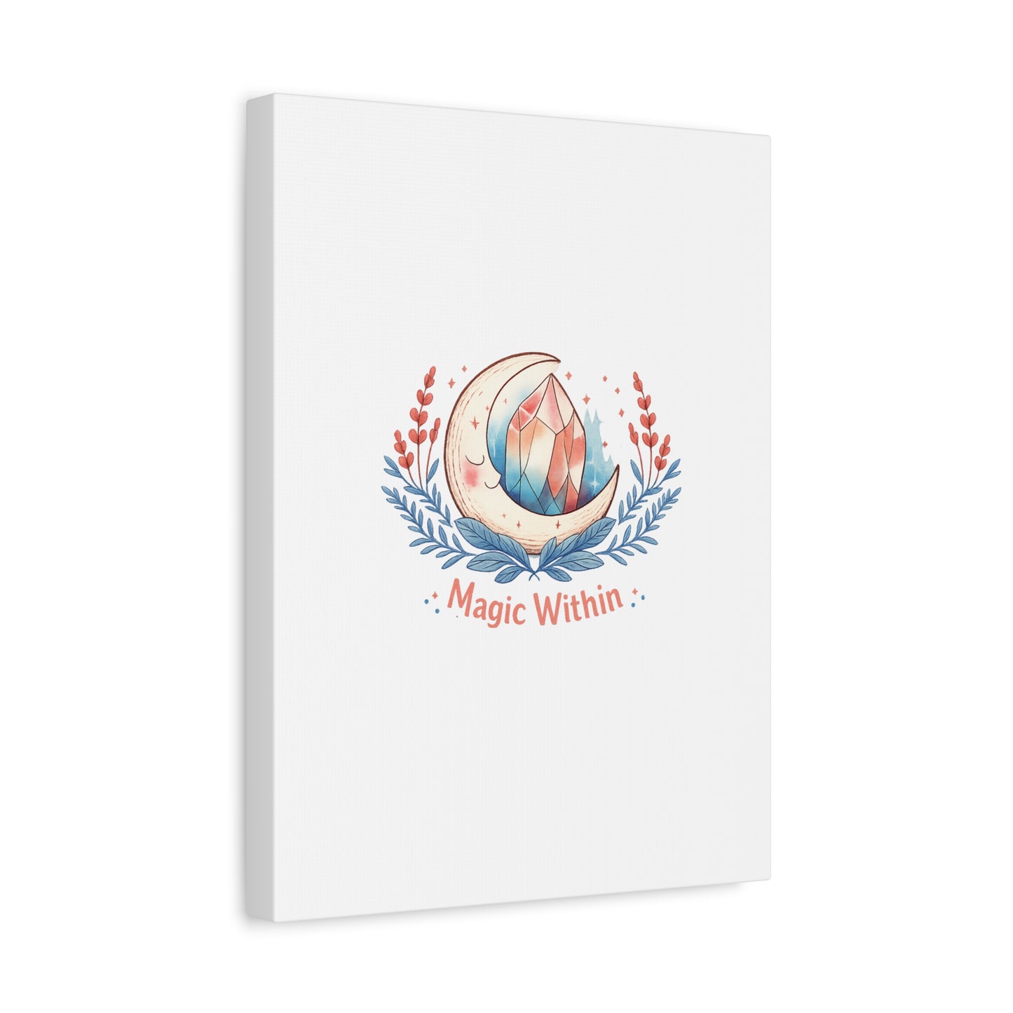 Magic Within Moon Crystal Canvas | witchcore, moon phase, crystals