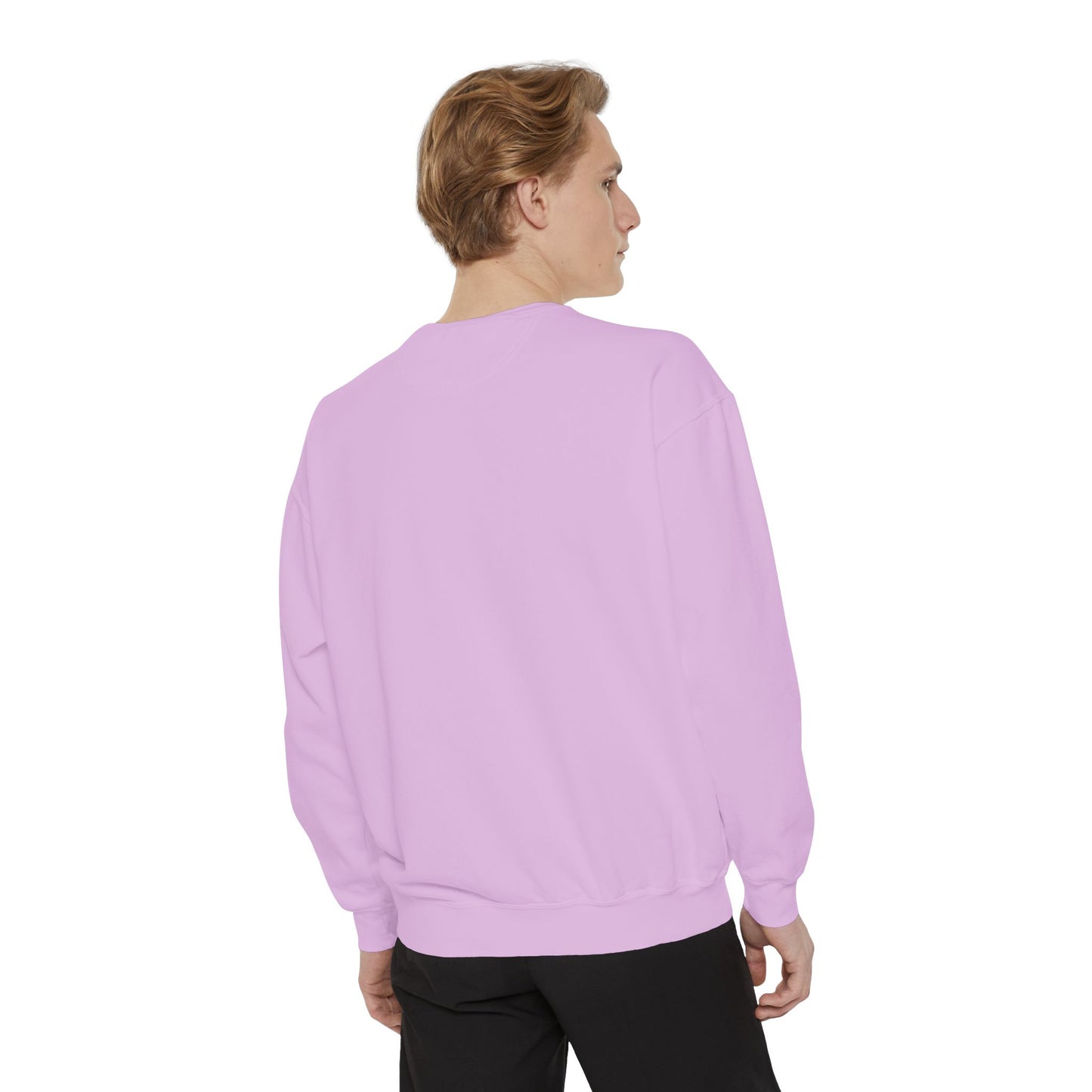 Retro 'Good Vibes' Garment-Dyed Sweatshirt — Vintage Mushroom Graphic
