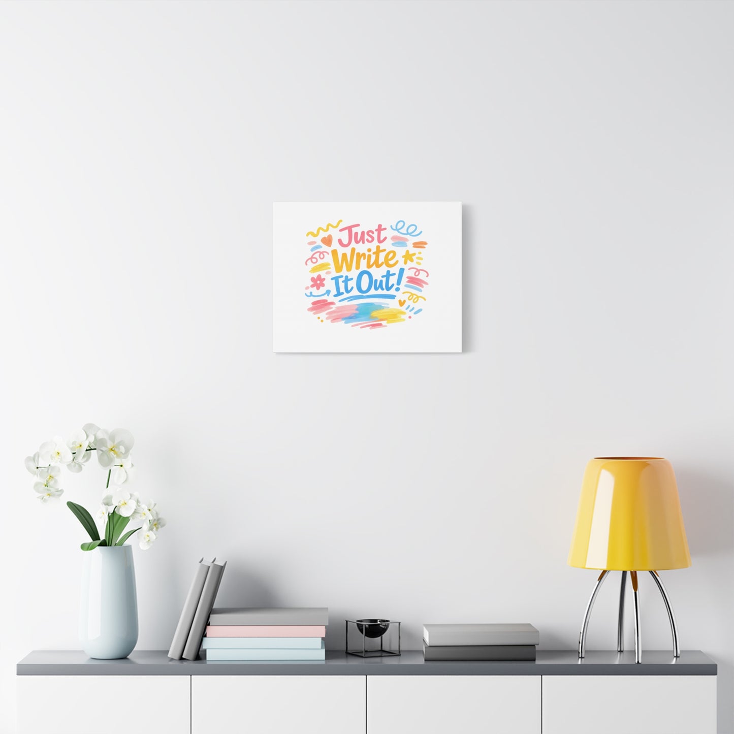 Just Write It Out! Canvas | handmade marker aesthetic, doodle art